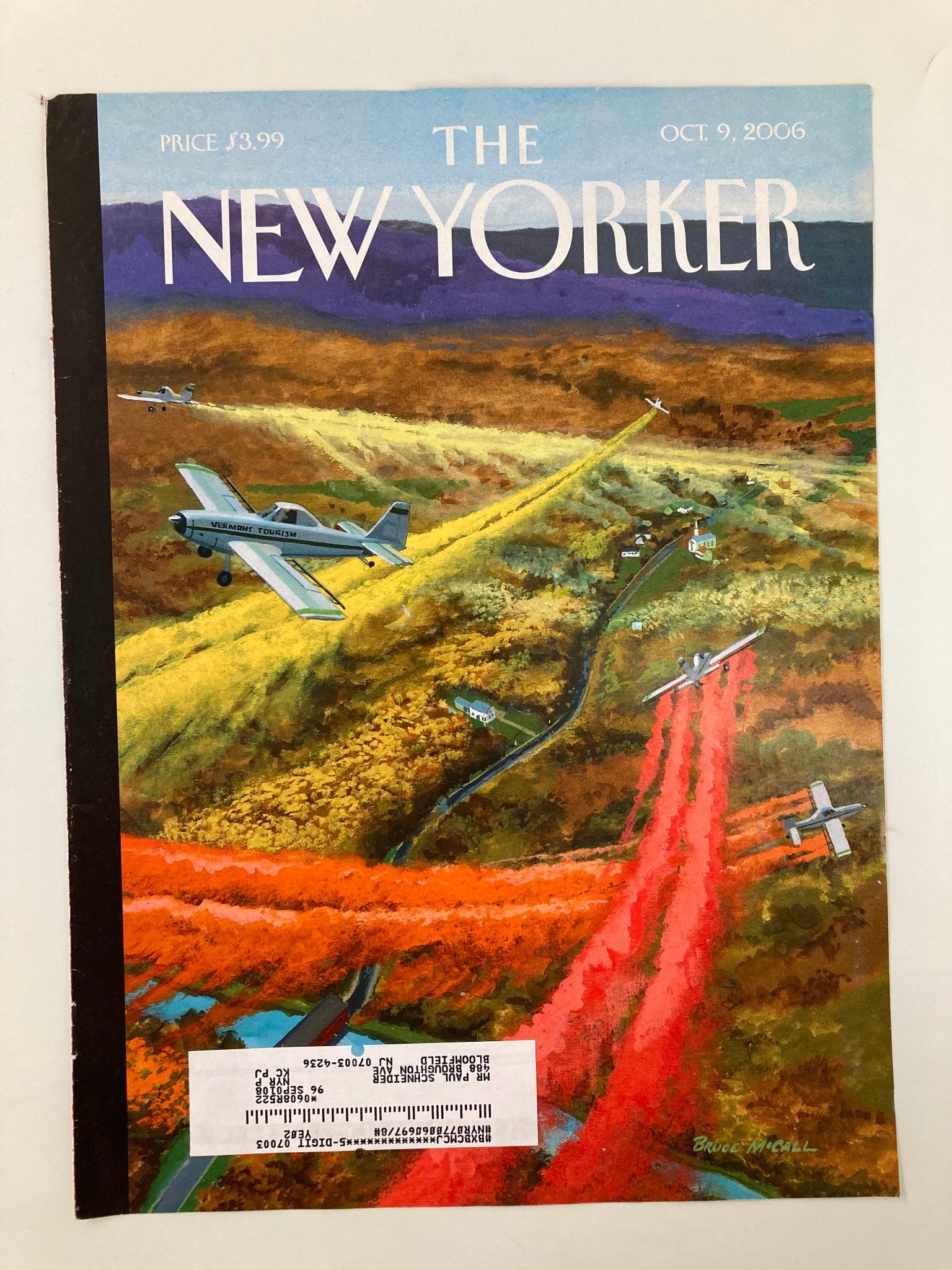 COVER ONLY The New Yorker October 9 2006 Fall Ritual by Bruce McCall