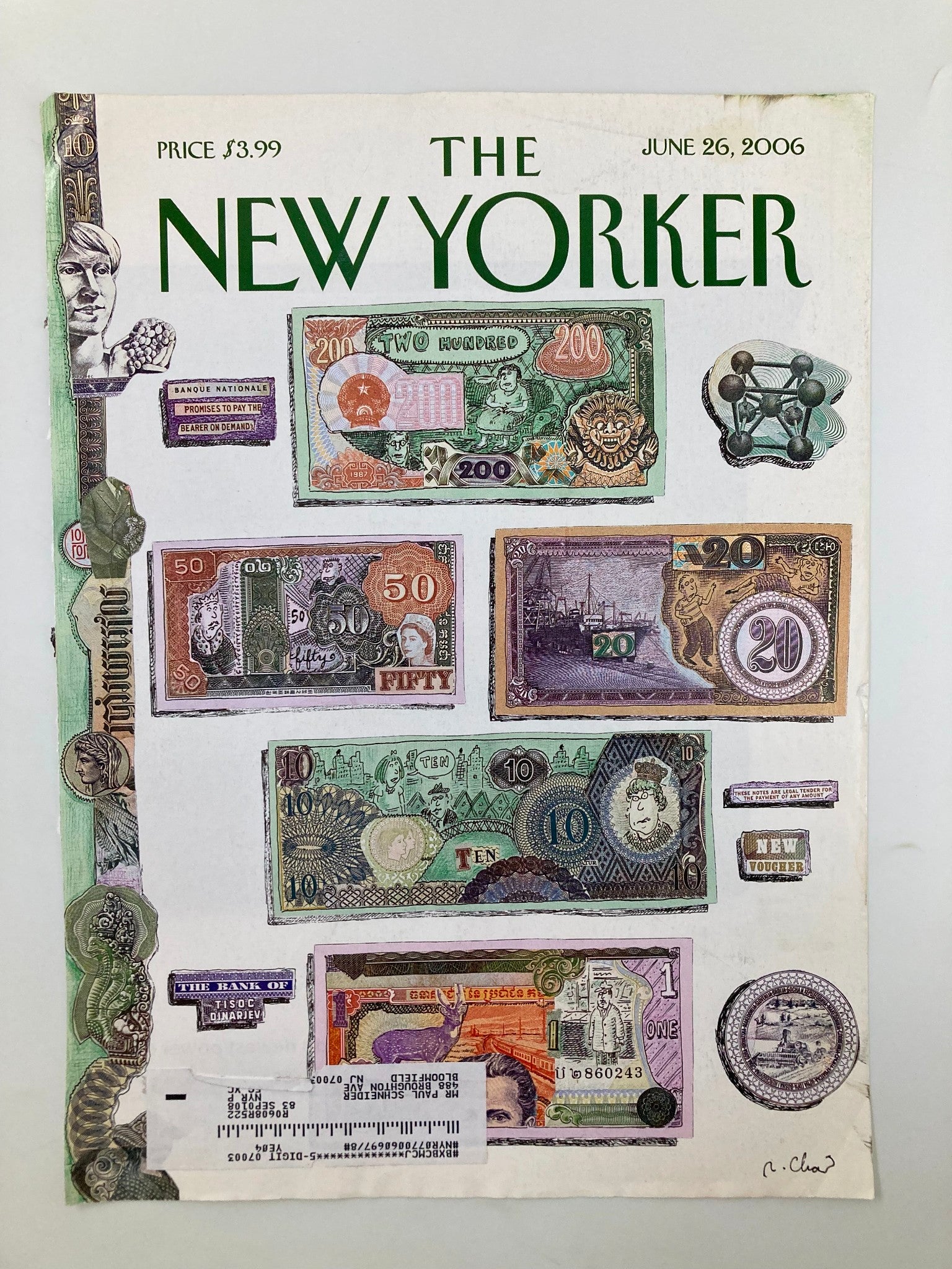 COVER ONLY The New Yorker June 26 2006 Mad Money by Roz Chast