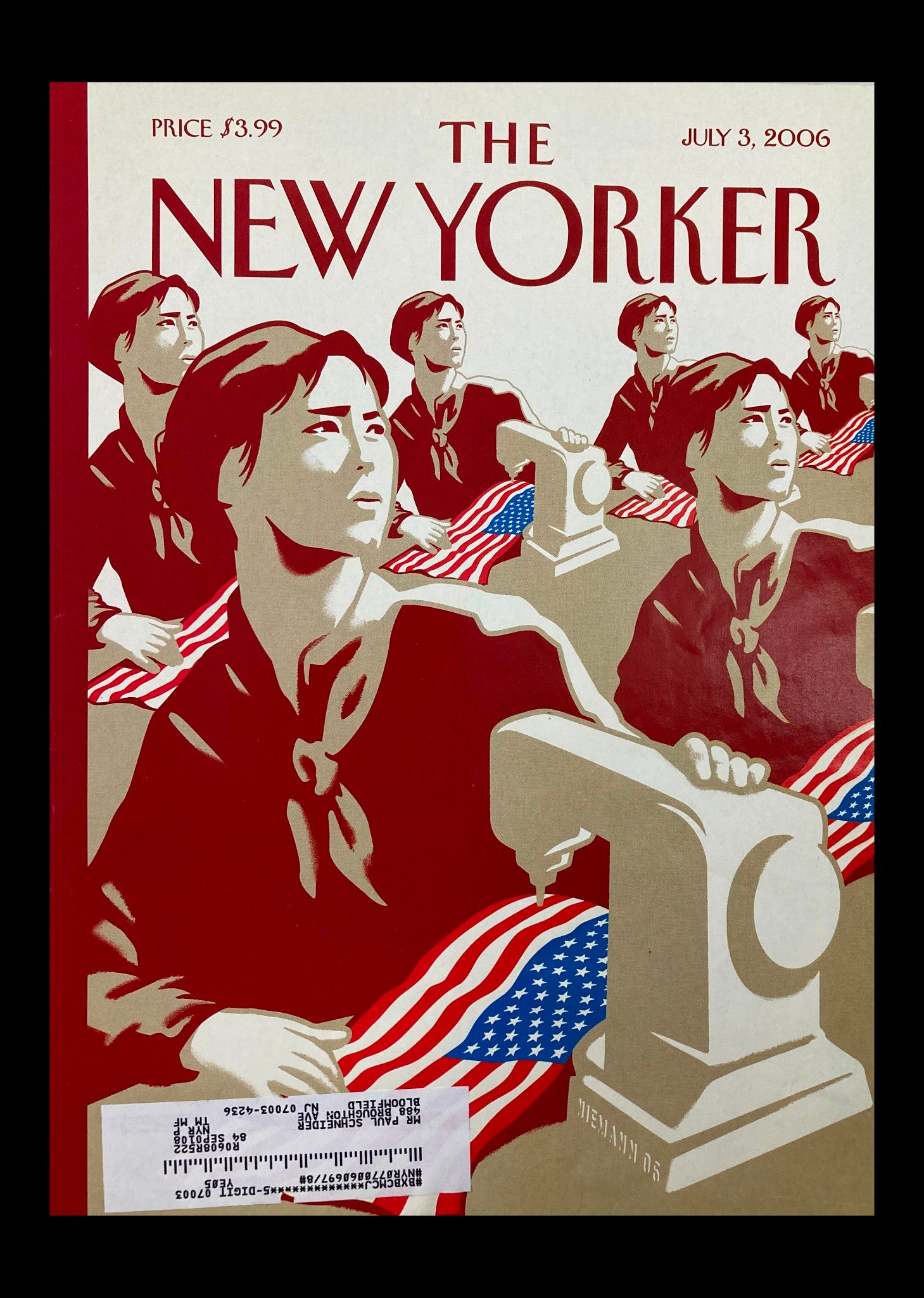 COVER ONLY The New Yorker July 3 2006 Dependence Day by Christoph Niemann