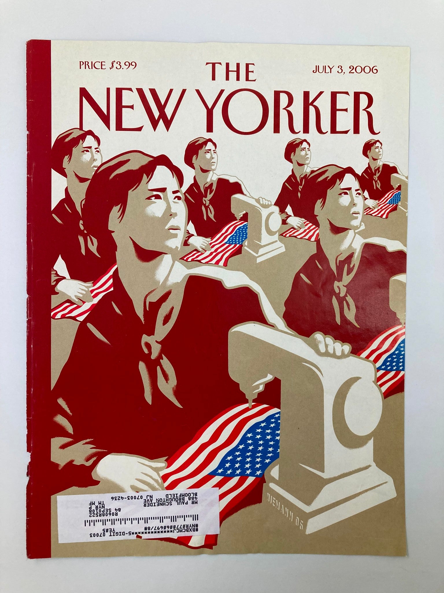 COVER ONLY The New Yorker July 3 2006 Dependence Day by Christoph Niemann