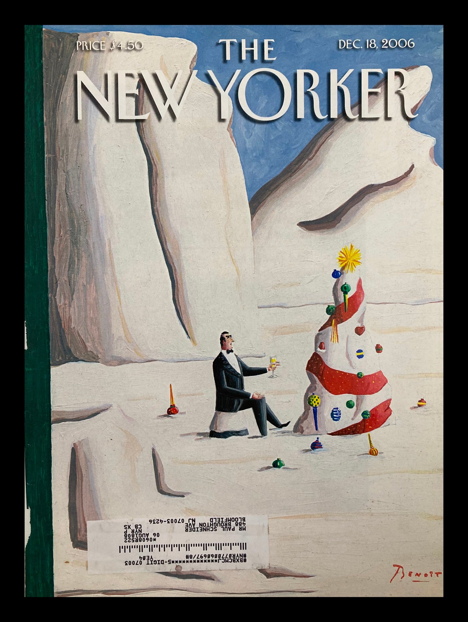 COVER ONLY The New Yorker December 18 2006 Happy Holidays by Benoit van Innis