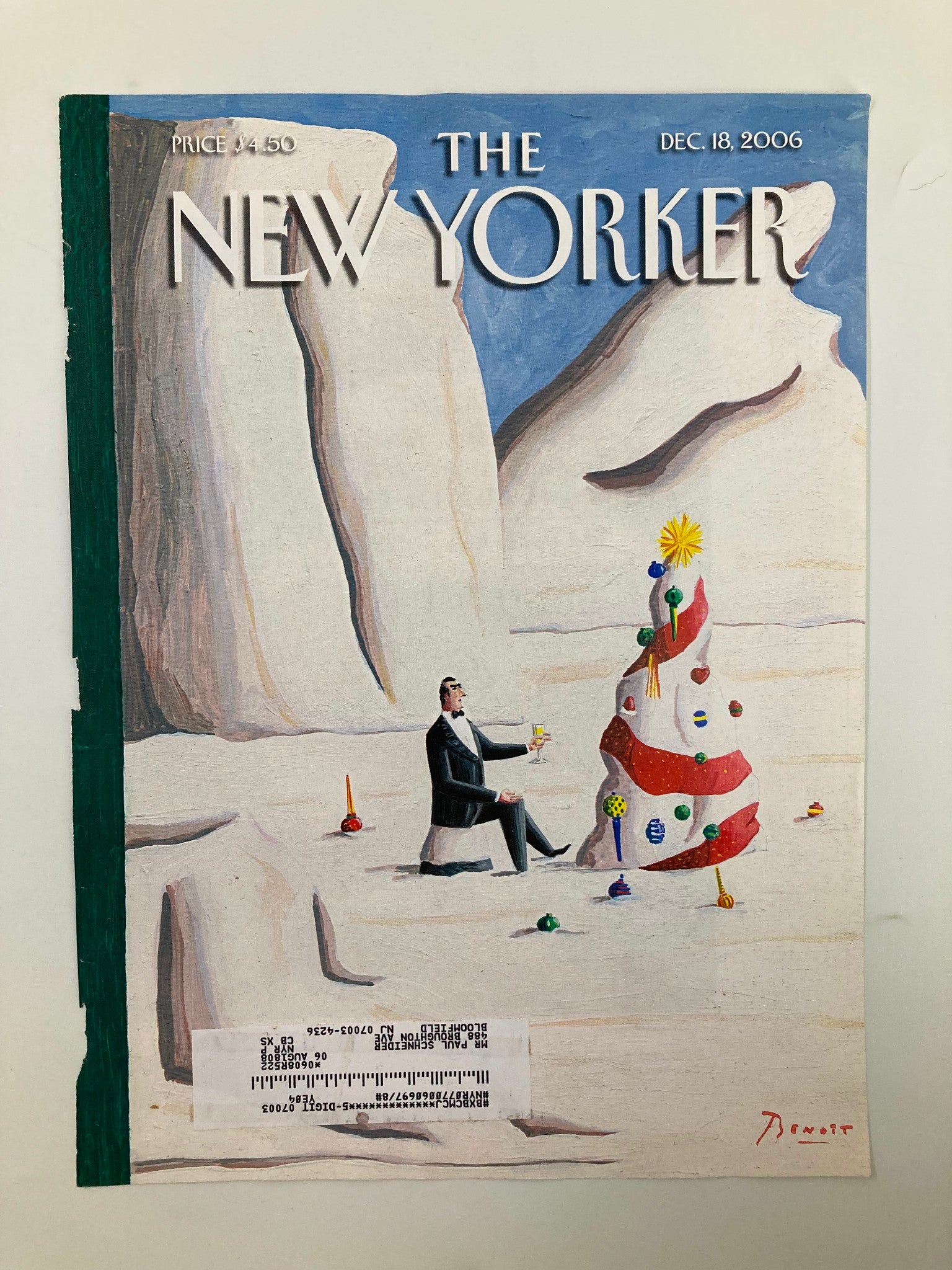 COVER ONLY The New Yorker December 18 2006 Happy Holidays by Benoit van Innis