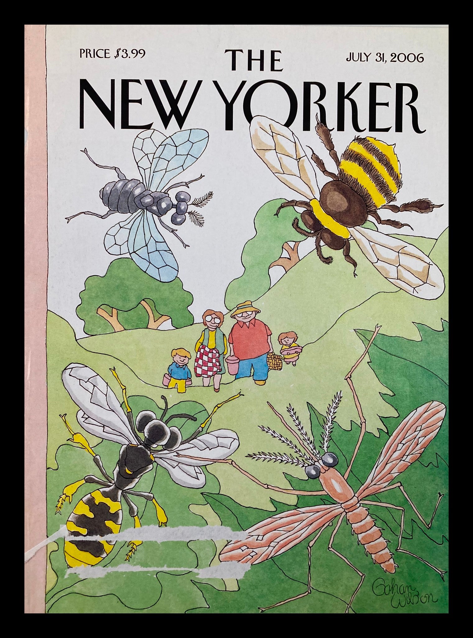 COVER ONLY The New Yorker July 31 2006 Picnic Reception by Gahan Wilson