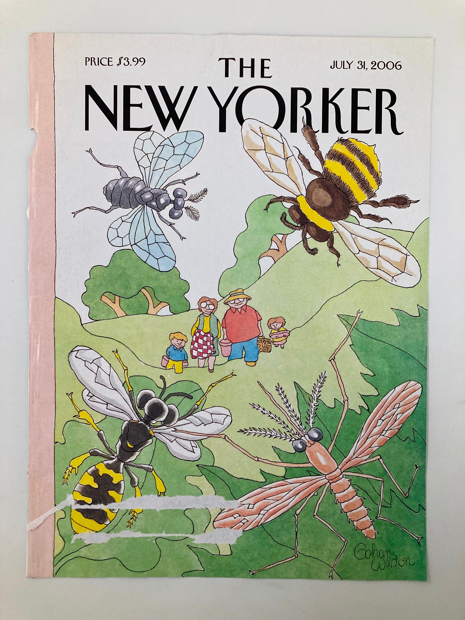 COVER ONLY The New Yorker July 31 2006 Picnic Reception by Gahan Wilson