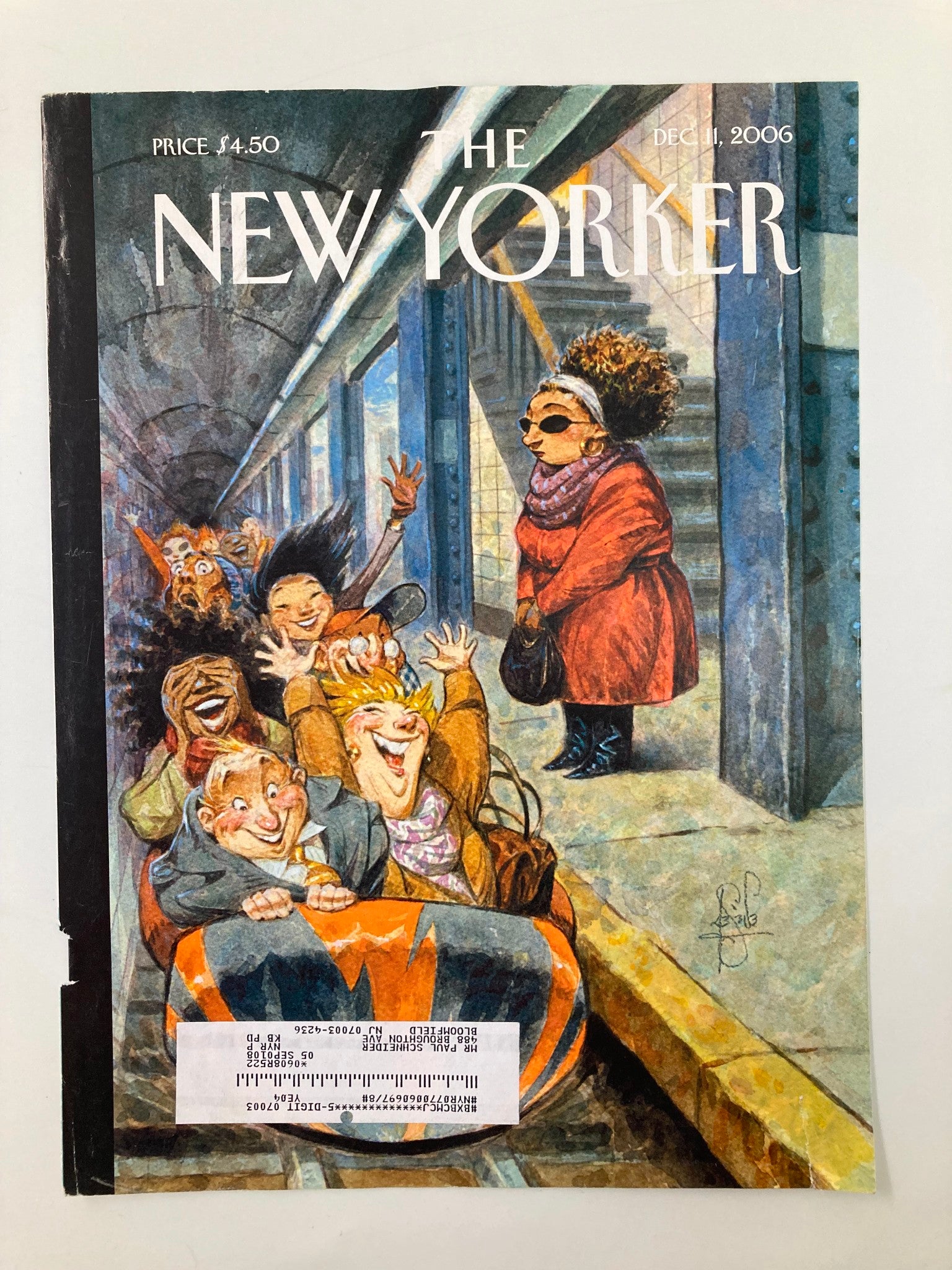 COVER ONLY The New Yorker December 11 2006 Rush Hour by Peter de Seve