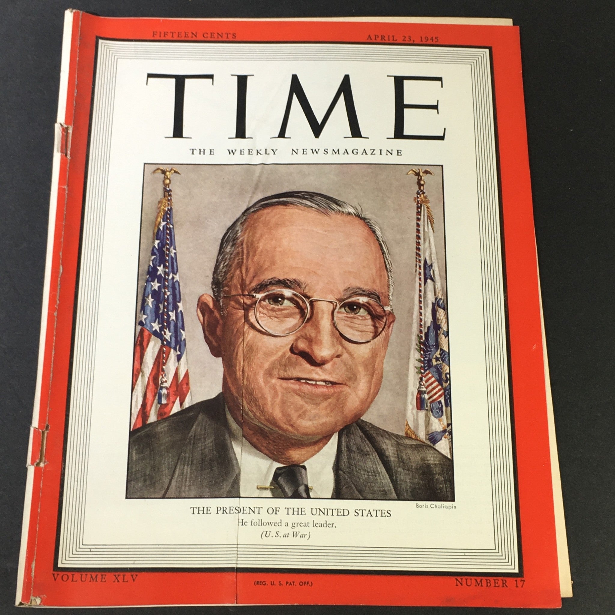 VTG Time Magazine Vol. 45 #17 April 23 1945 - U.S. President Harry S. Truman