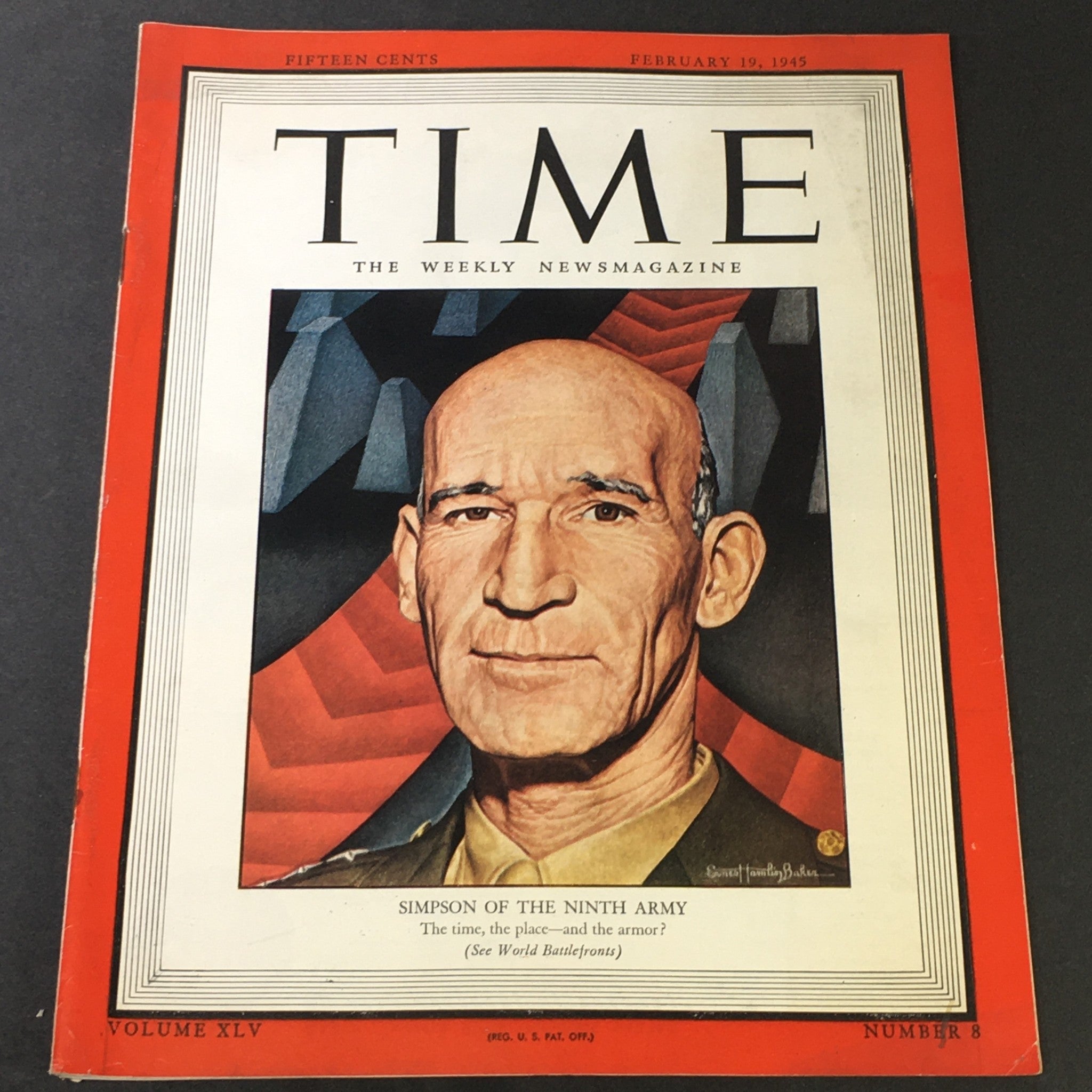 VTG Time Magazine Vol. 45 #8 February 19 1945 - General William Hood Simpson