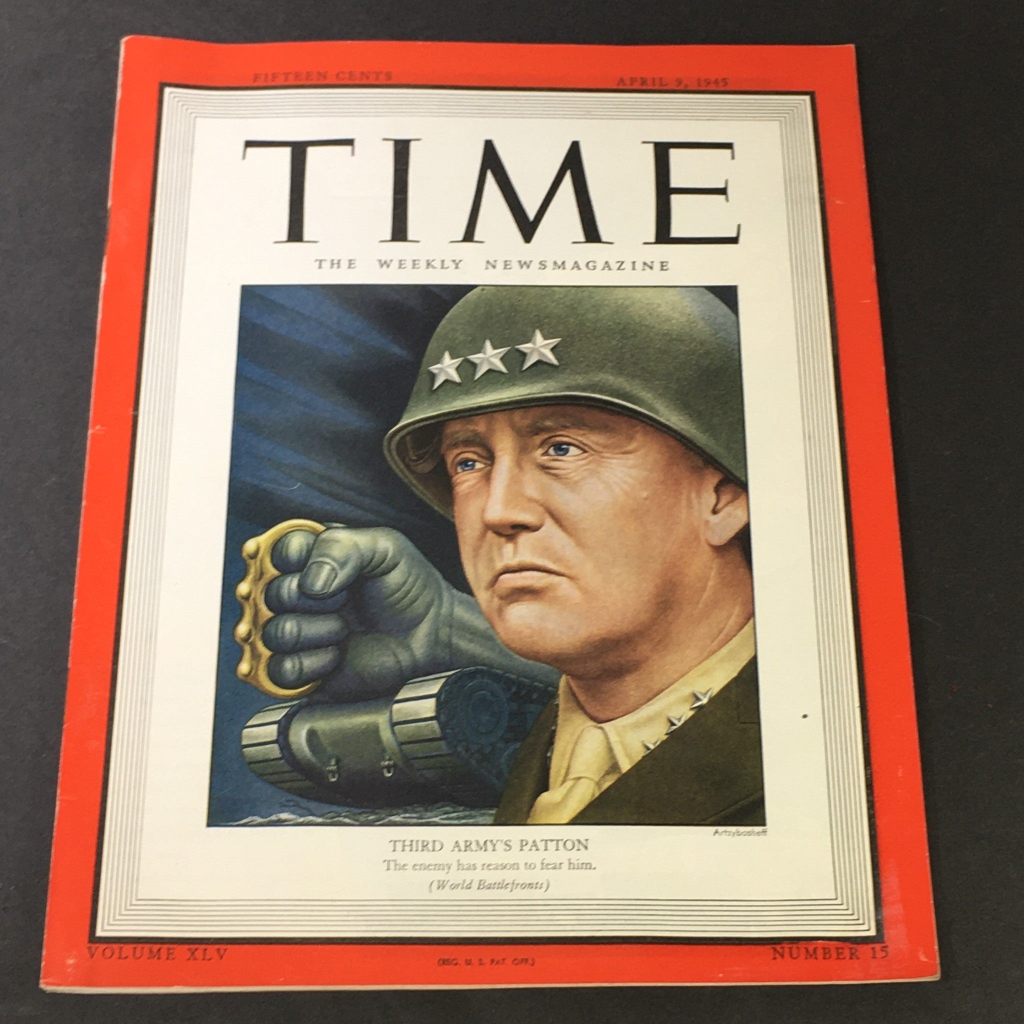 VTG Time Magazine Vol. 45 #15 April 9 1945 - General George S. Patton