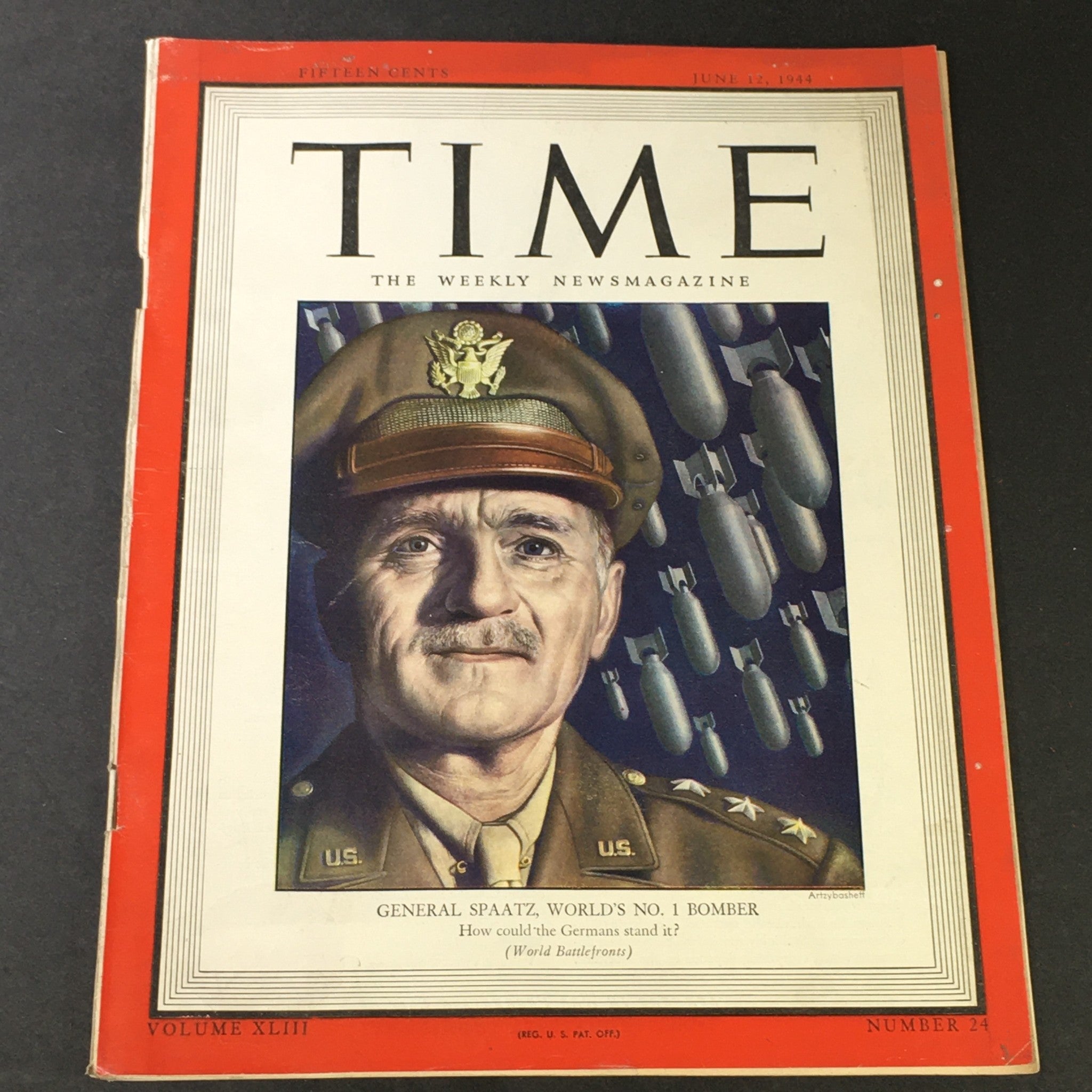 VTG Time Magazine Vol. 43 #24 June 12 1944 - World War II General Carl Spaatz