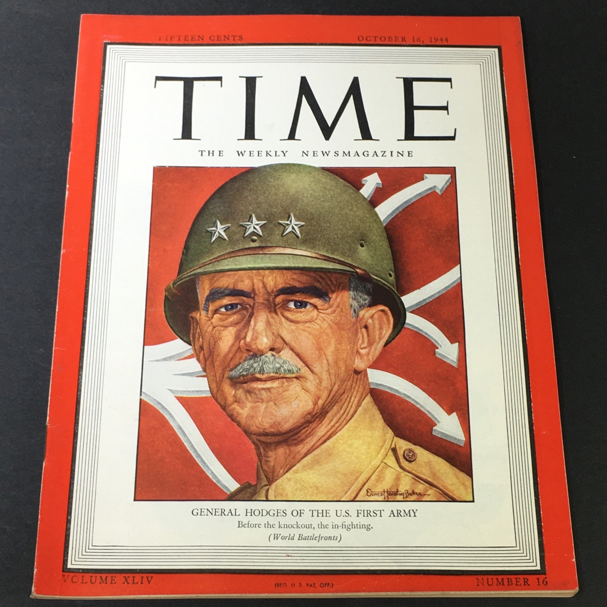 VTG Time Magazine Vol. 44 #16 October 16 1944 - General Courtney Hodges