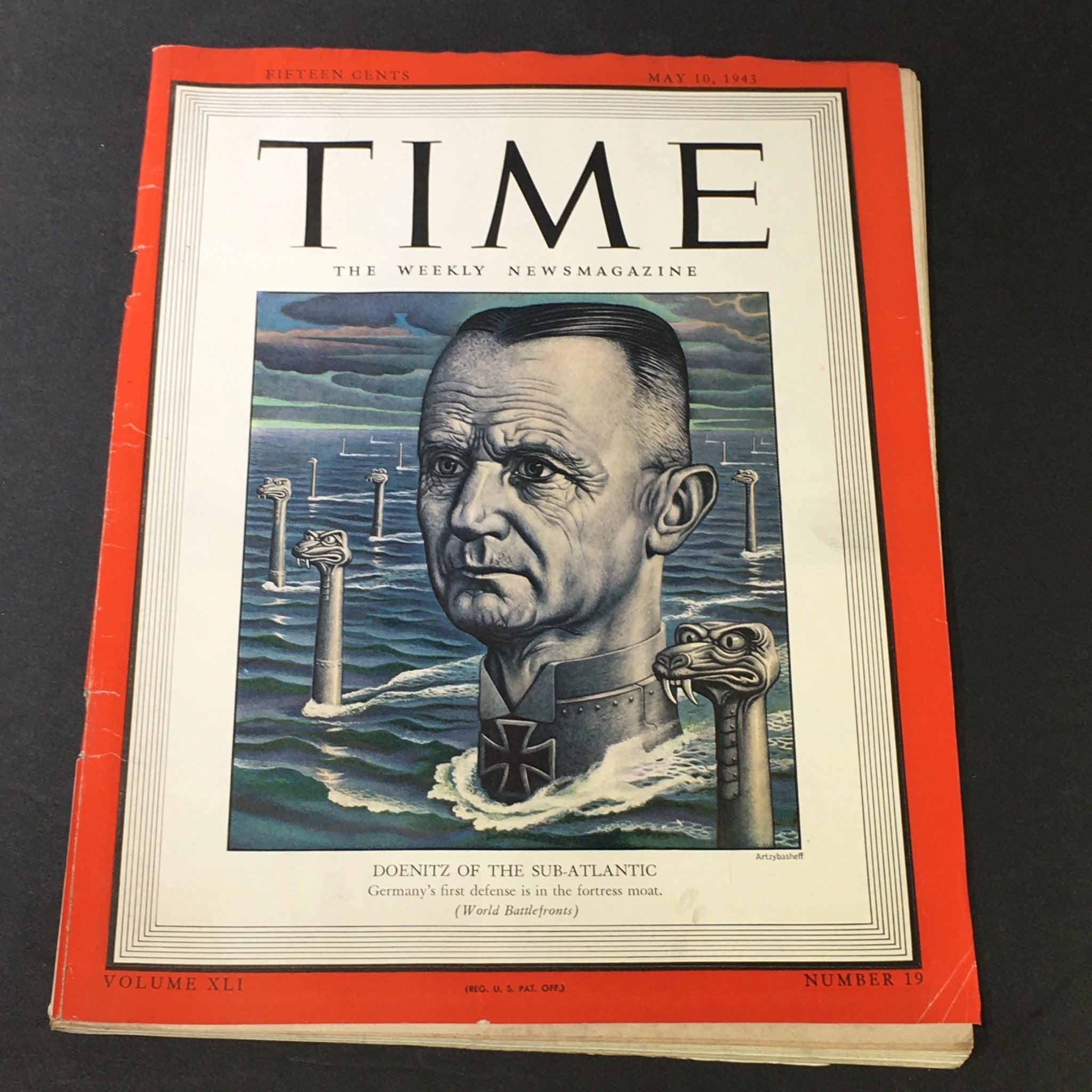 VTG Time Magazine Vol. 41 #19 May 10 1943 - German Admiral Karl Dönitz