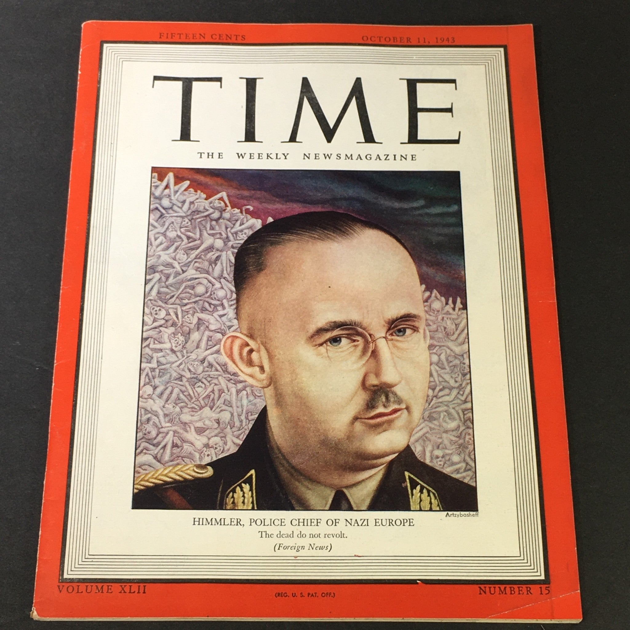 VTG Time Magazine Vol. 42 #15 October 11 1943 - Police Chief Heinrich Himmler