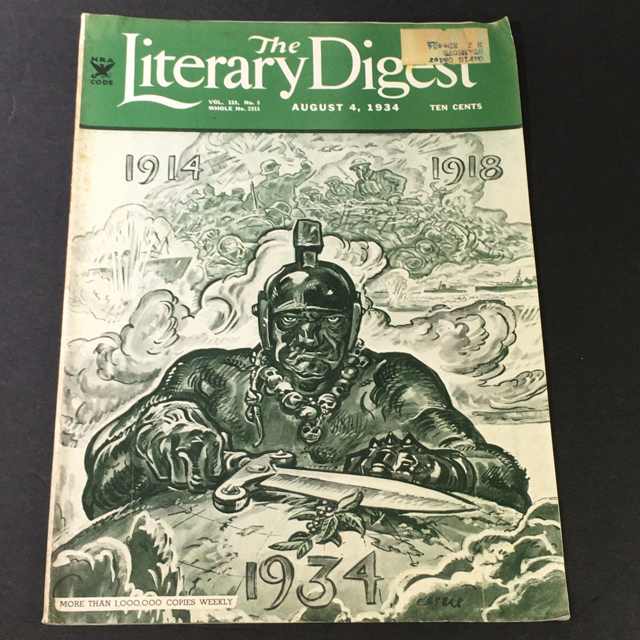 VTG The Literary Digest Magazine August 4 1934 - Ellis Parker Butler and More