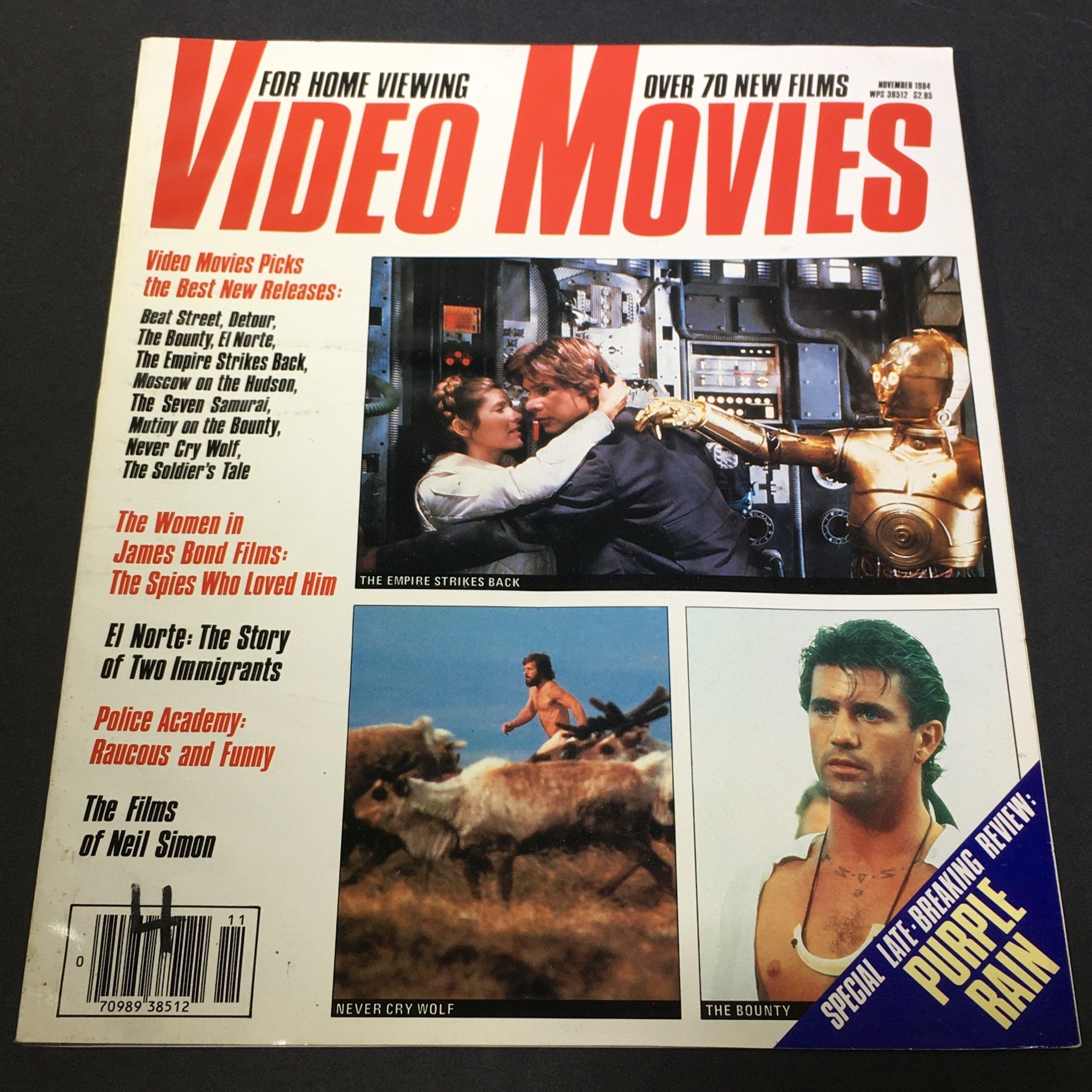 VTG Video Movies Magazine November 1984 - The Empire Strikes Back / The Bounty