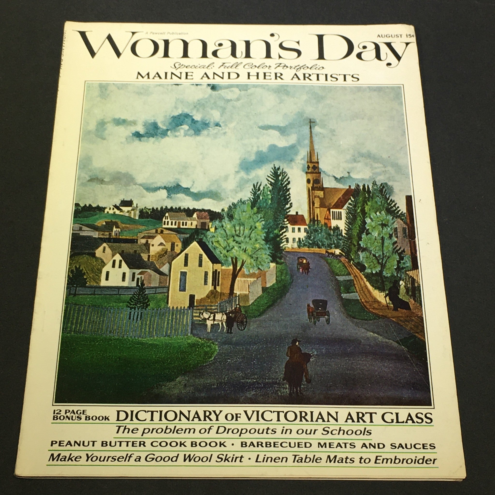 VTG Woman's Day Magazine August 1964 - Color Portfolio of Maine & Her Artists