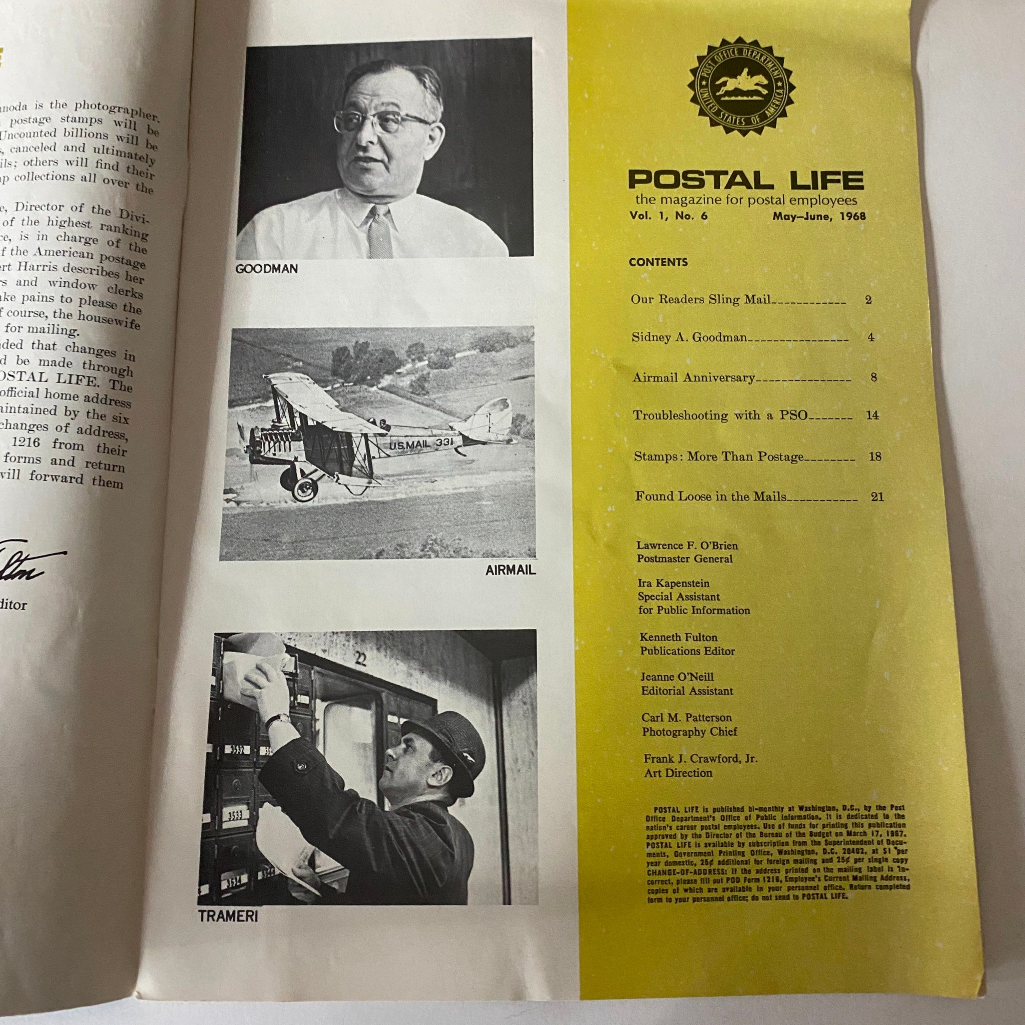 VTG Postal Life Magazine May - June 1968 U.S. Air Mail Golden Anniversary