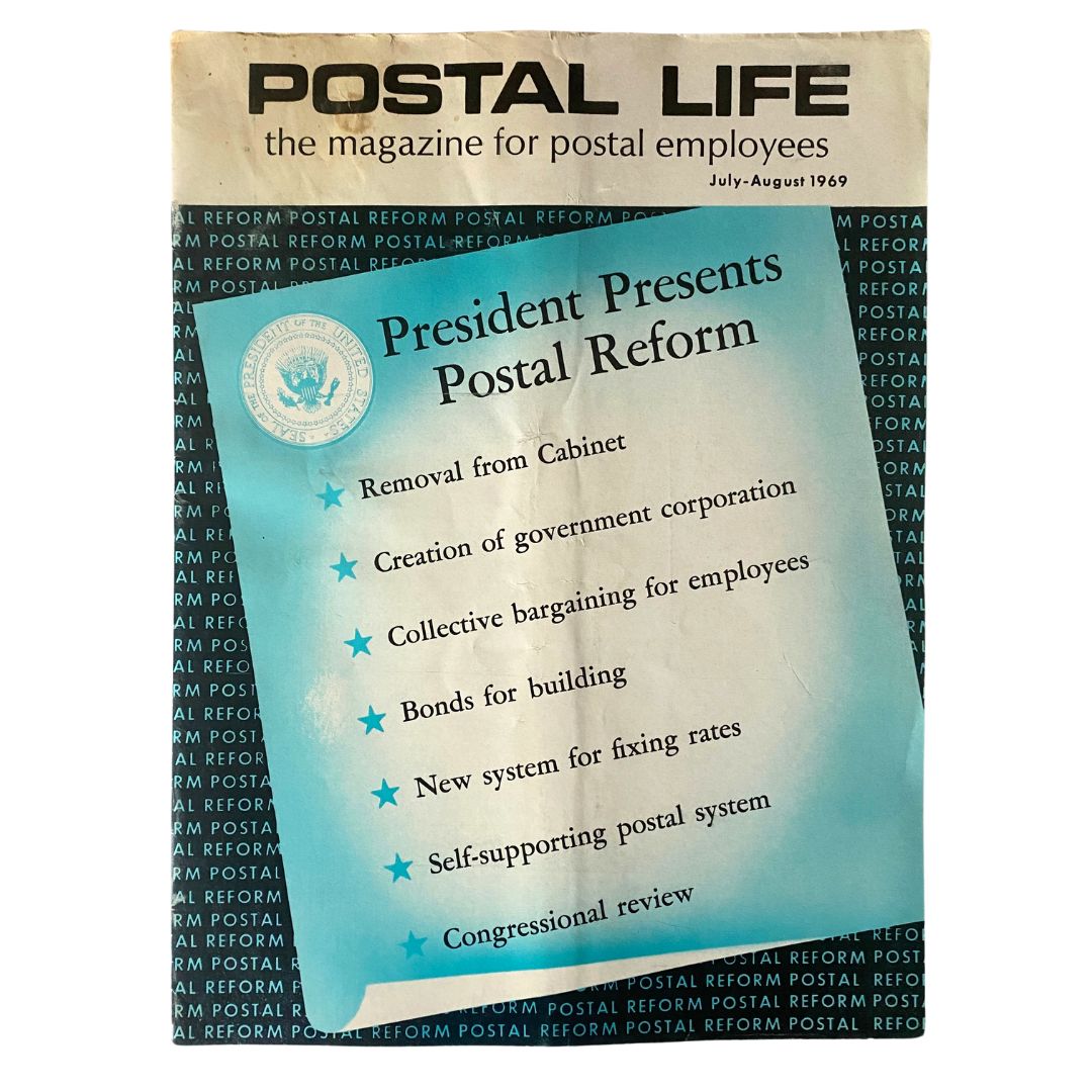 VTG Postal Life Magazine July - August 1969 President Presents Postal Reform