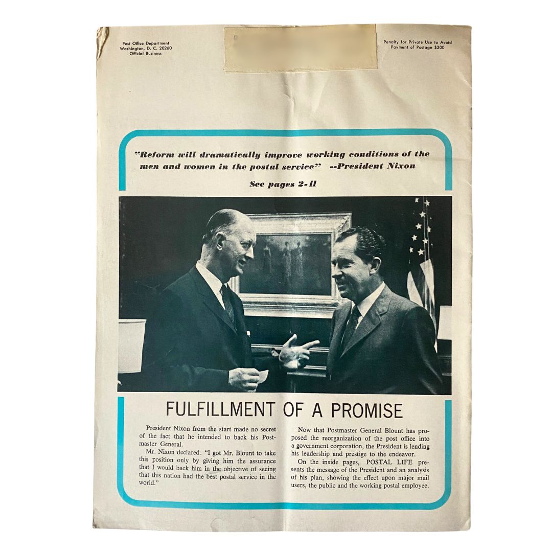 VTG Postal Life Magazine July - August 1969 President Presents Postal Reform