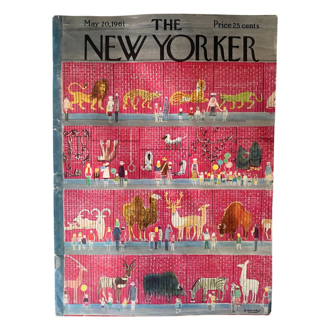 The New Yorker Full Magazine May 20 1961 Anatol Kovarsky Cover No Label