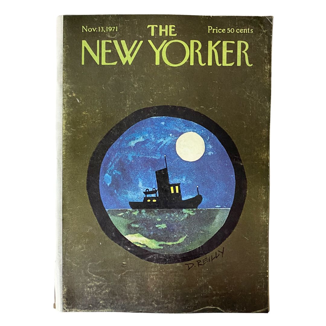 The New Yorker Full Magazine November 13 1971 Donald Reilly Cover No Label