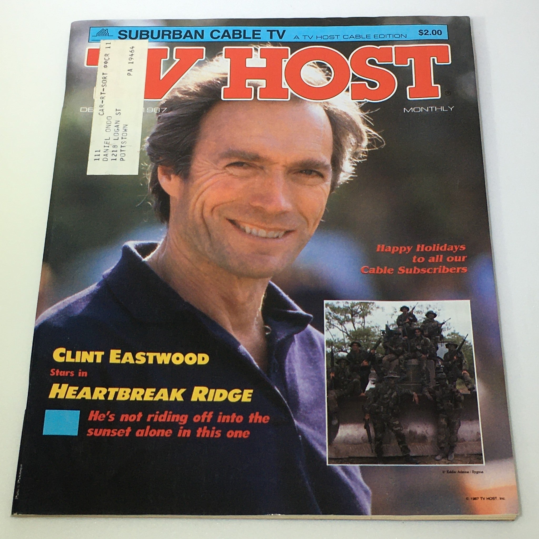 VTG TV Host Monthly Magazine Vol. 7 #6 December 1987 - Clint Eastwood