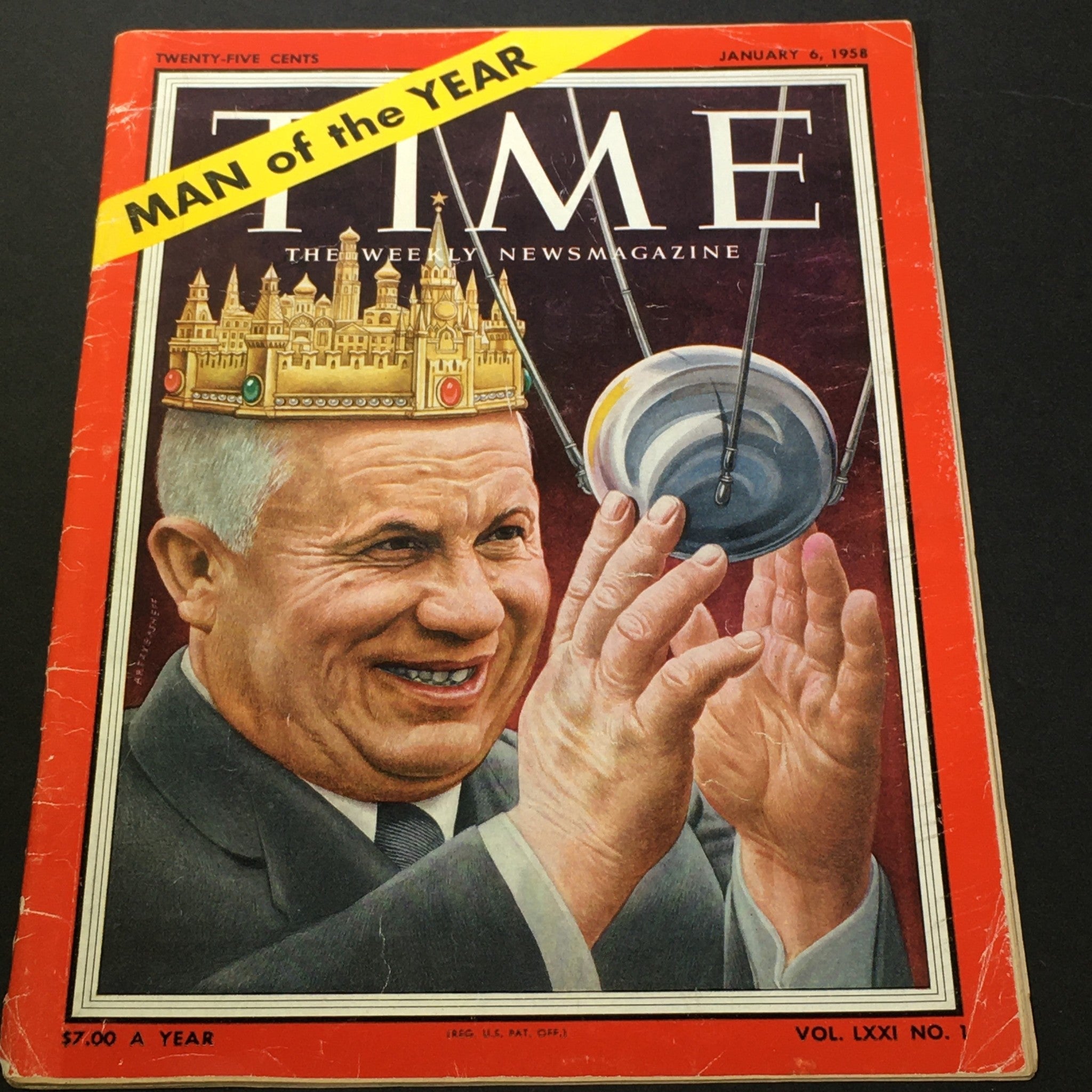 VTG Time Magazine January 6 1958 - Soviet Union's Nikita Khrushchev / Newsstand