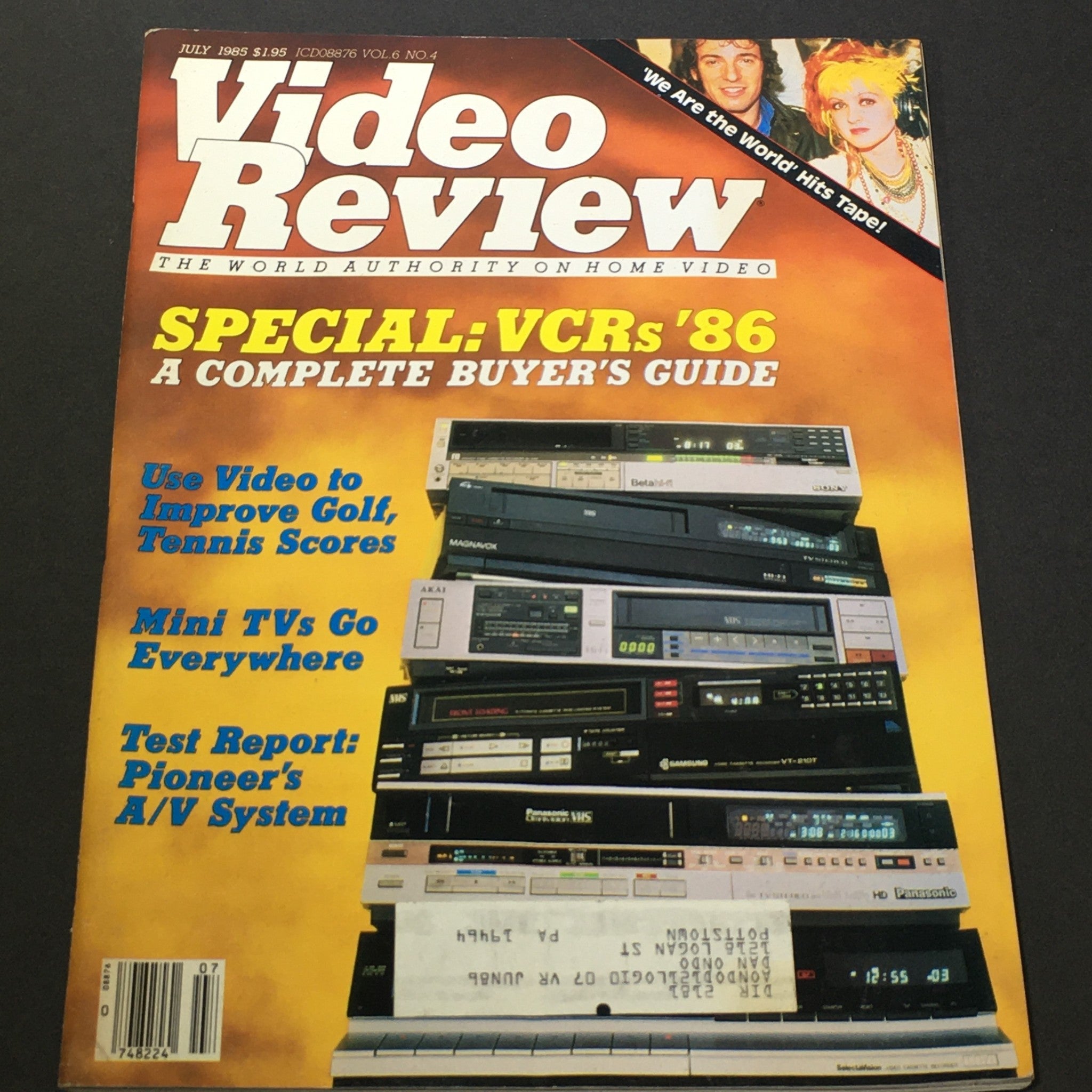 VTG Video Review Magazine July 1985 - Use Video to Improve Golf, Tennis Scores