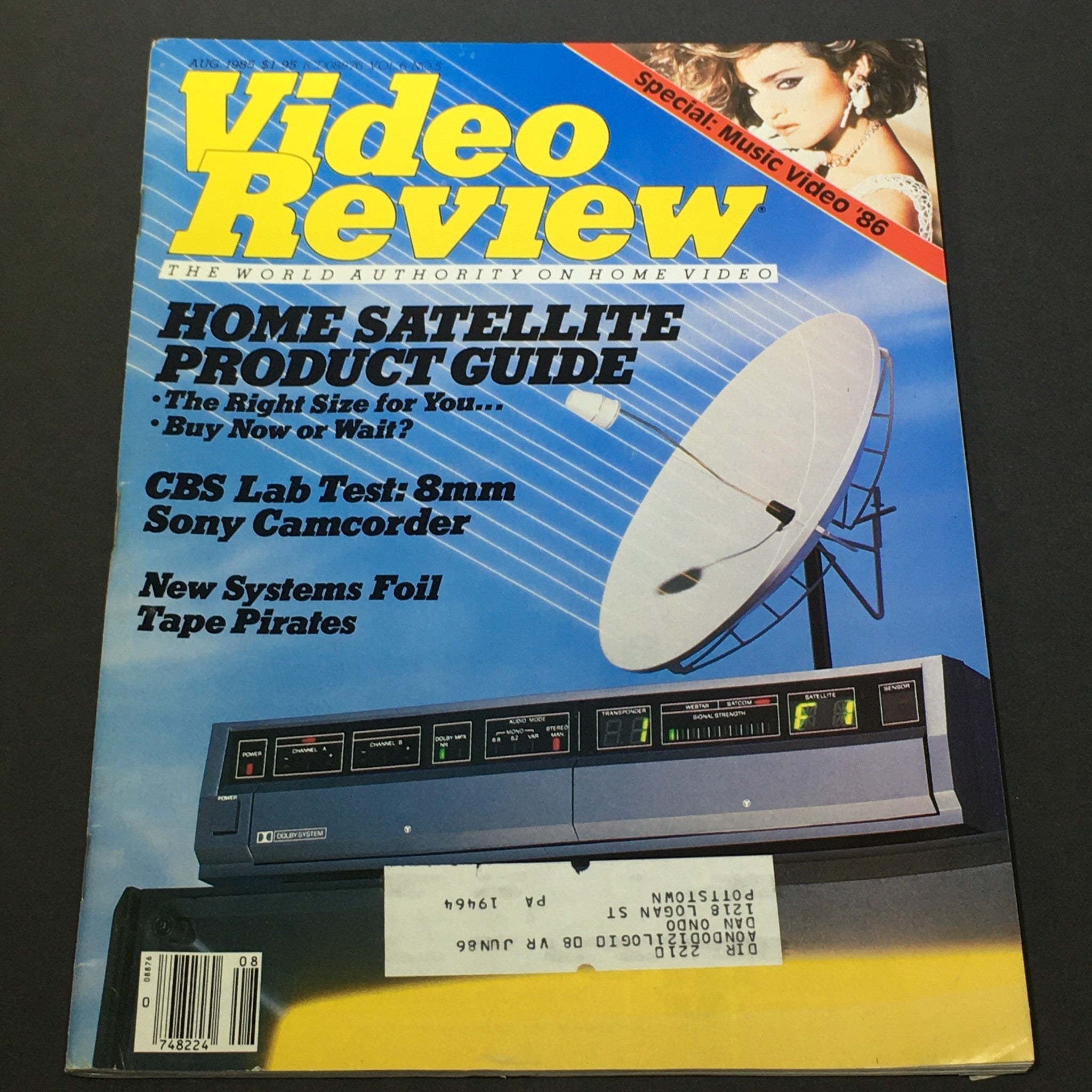 VTG Video Review Magazine August 1985 - Home Satellite Product Guide