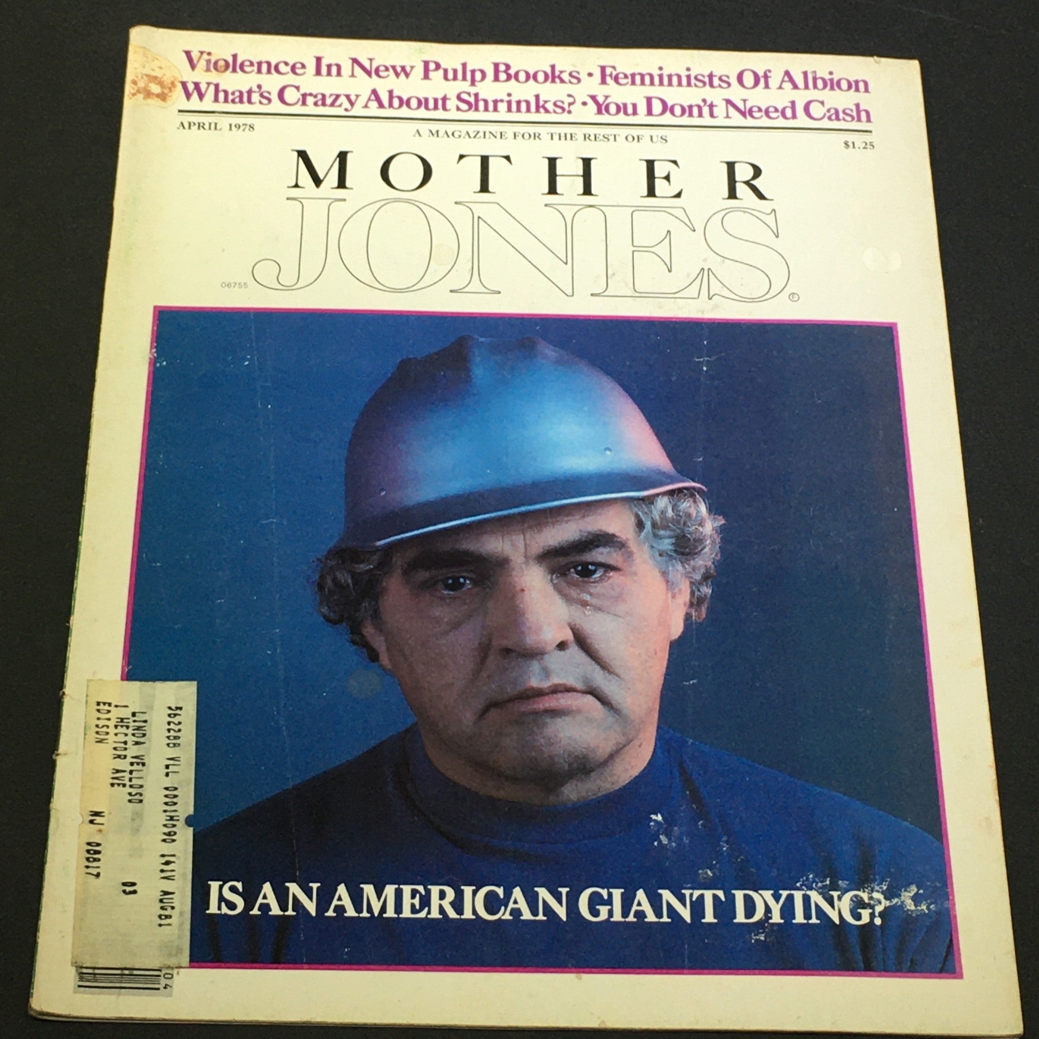 VTG Mother Jones Magazine April 1978 - Feminist of Albion / New Pulp Books