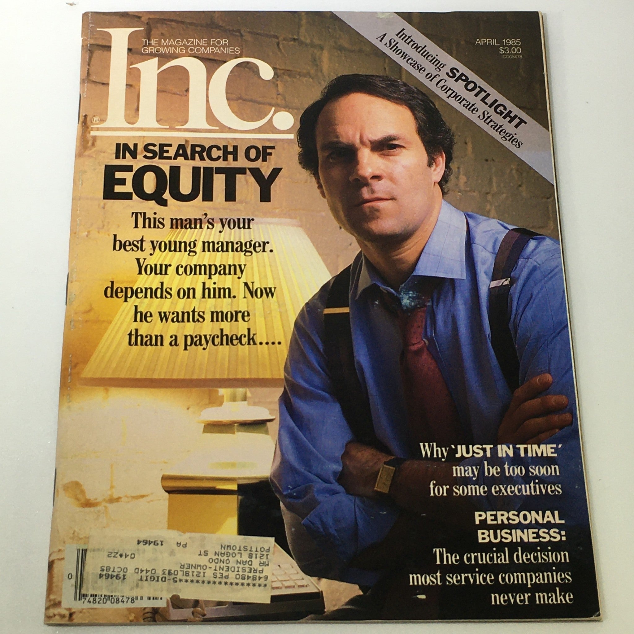 VTG Inc. Magazine for Growing Companies April 1985 - Corporate Strategies