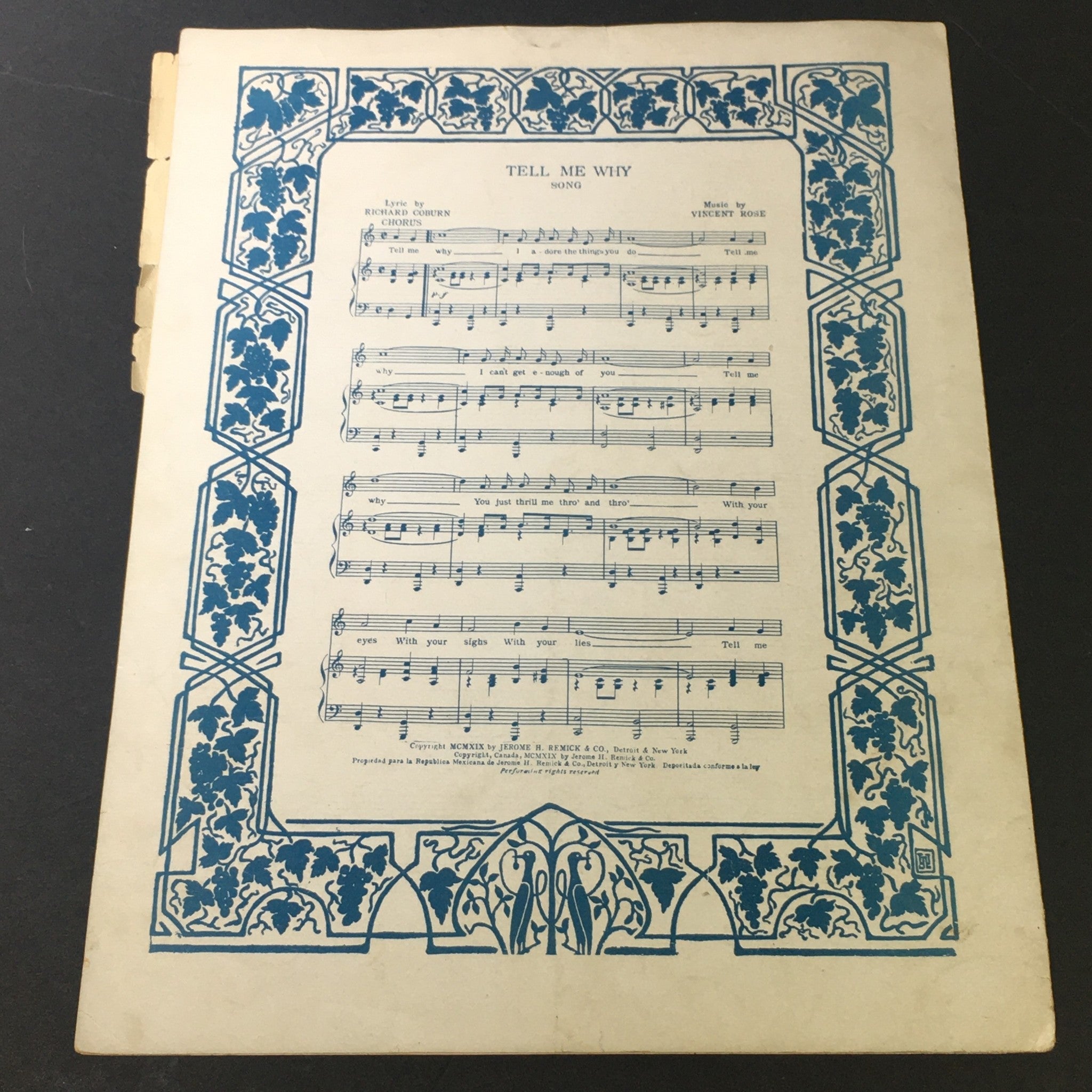 VTG 1923 I'm Forever Blowing Bubbles by Jaan Ken Brovin & John William Kellette