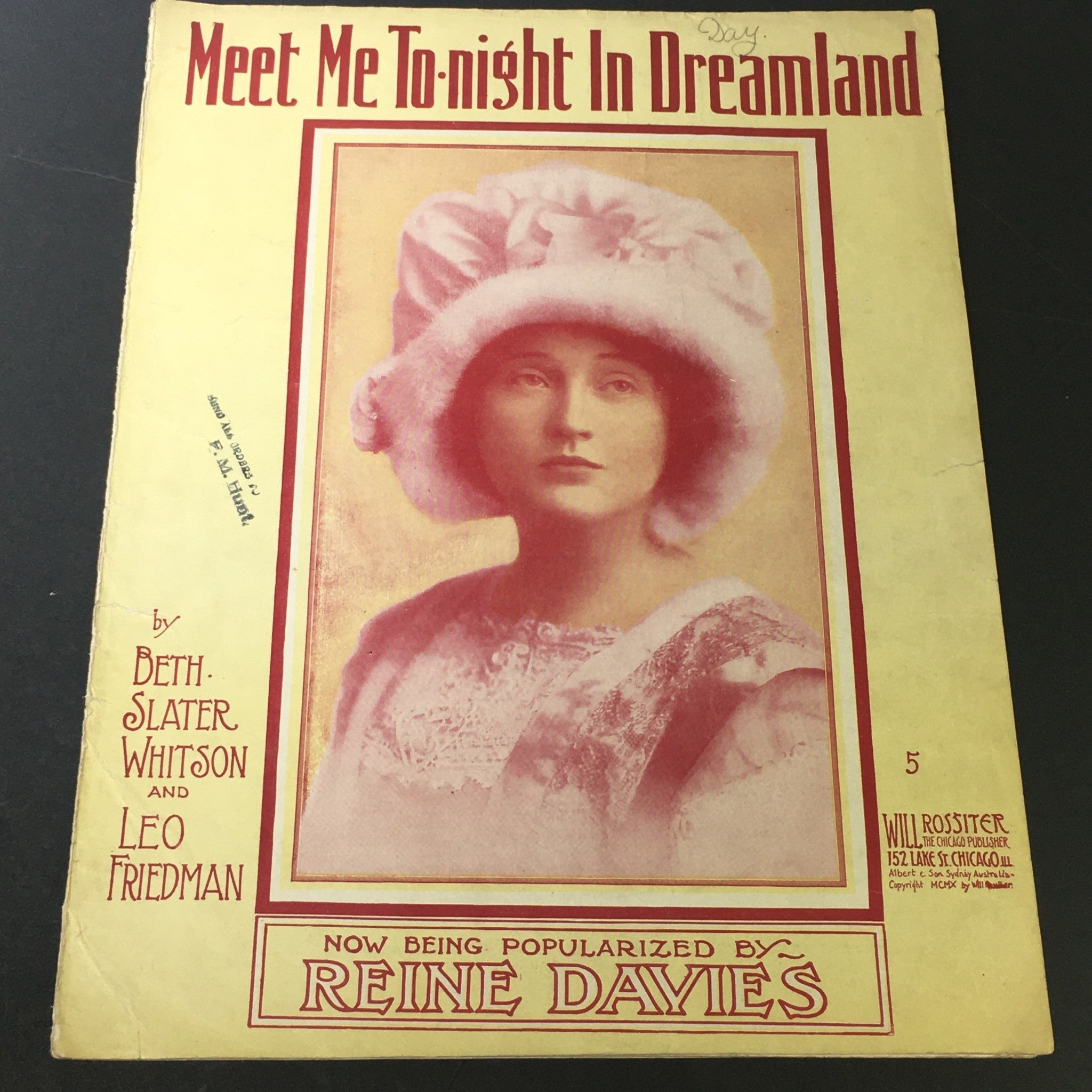 VTG RARE Meet Me Tonight In Dreamland by Beth Slater Whitson & Leo Friedman