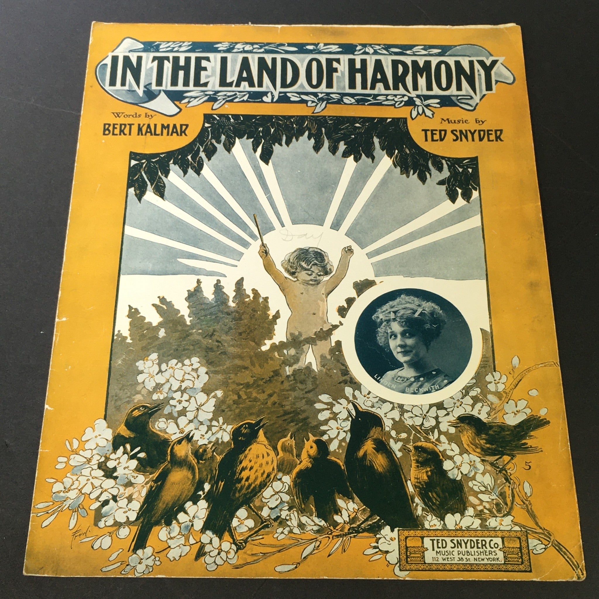 VTG RARE In The Land of Harmony Words by Bert Kalmar, Music by Ted Snyder