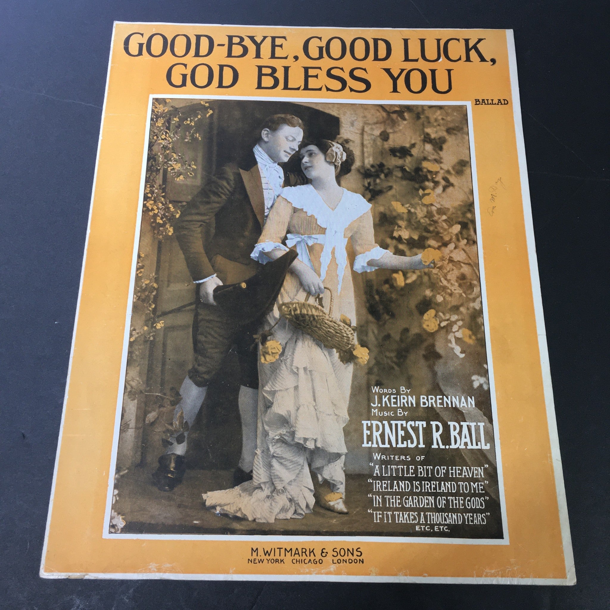 VTG RARE Good-bye, Good Luck, God Bless You Ballad Music by Ernest R. Ball