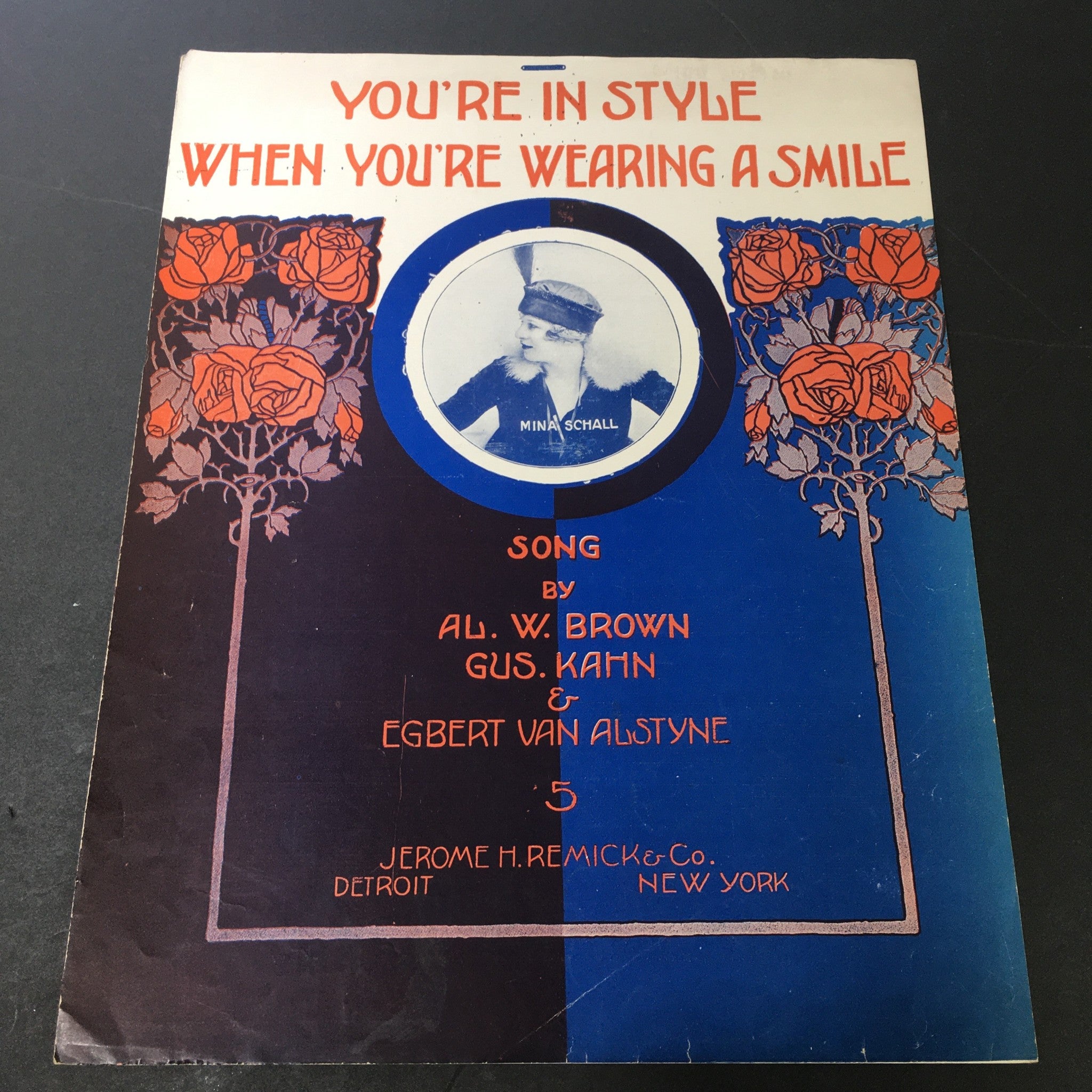 VTG RARE You're In Style When You're Wearing A Smile Song by Al W. Brown