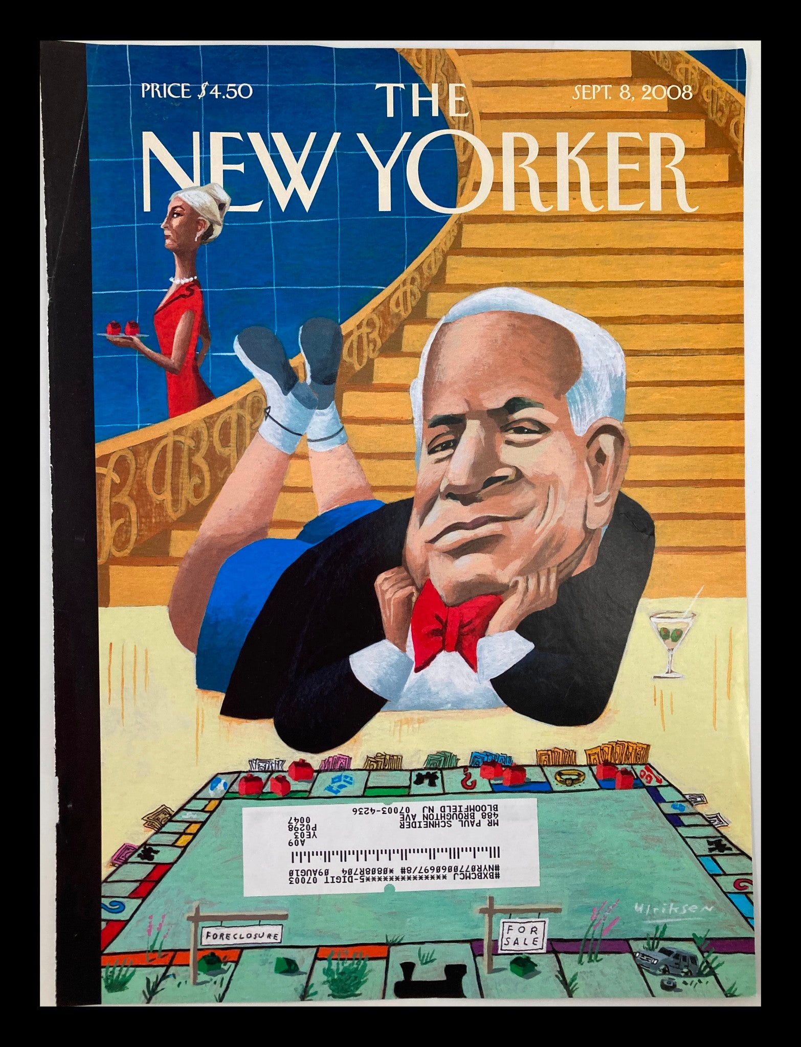 COVER ONLY The New Yorker September 8 2008 John McCain by Mark Ulriksen