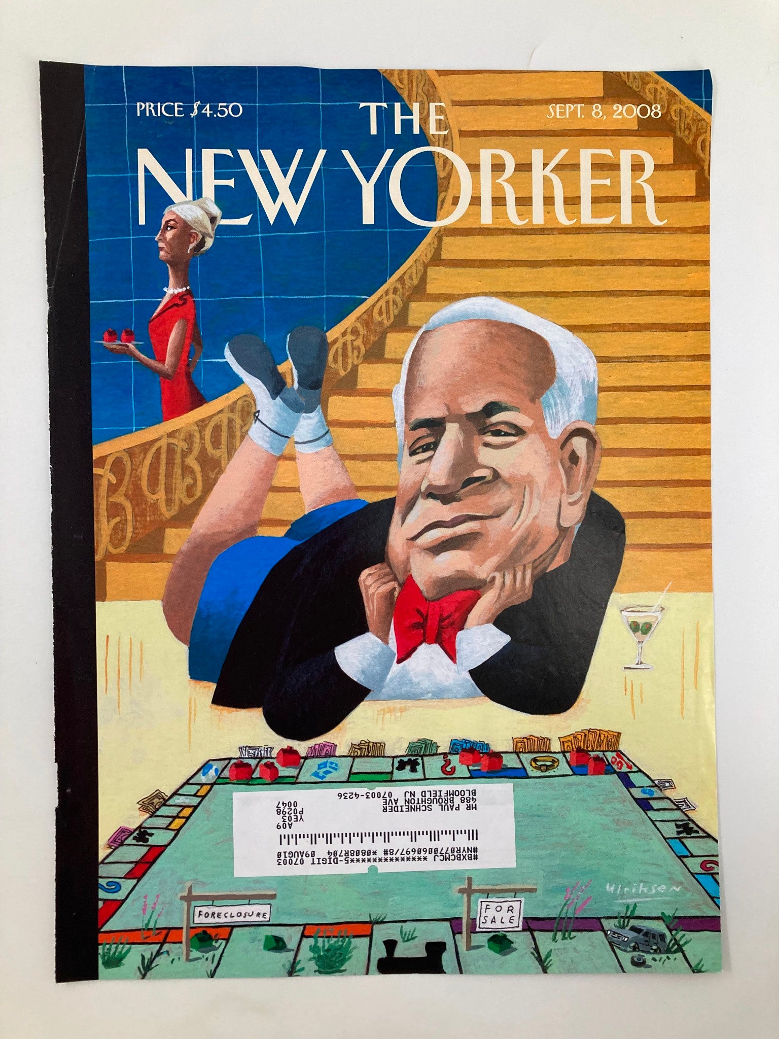 COVER ONLY The New Yorker September 8 2008 John McCain by Mark Ulriksen