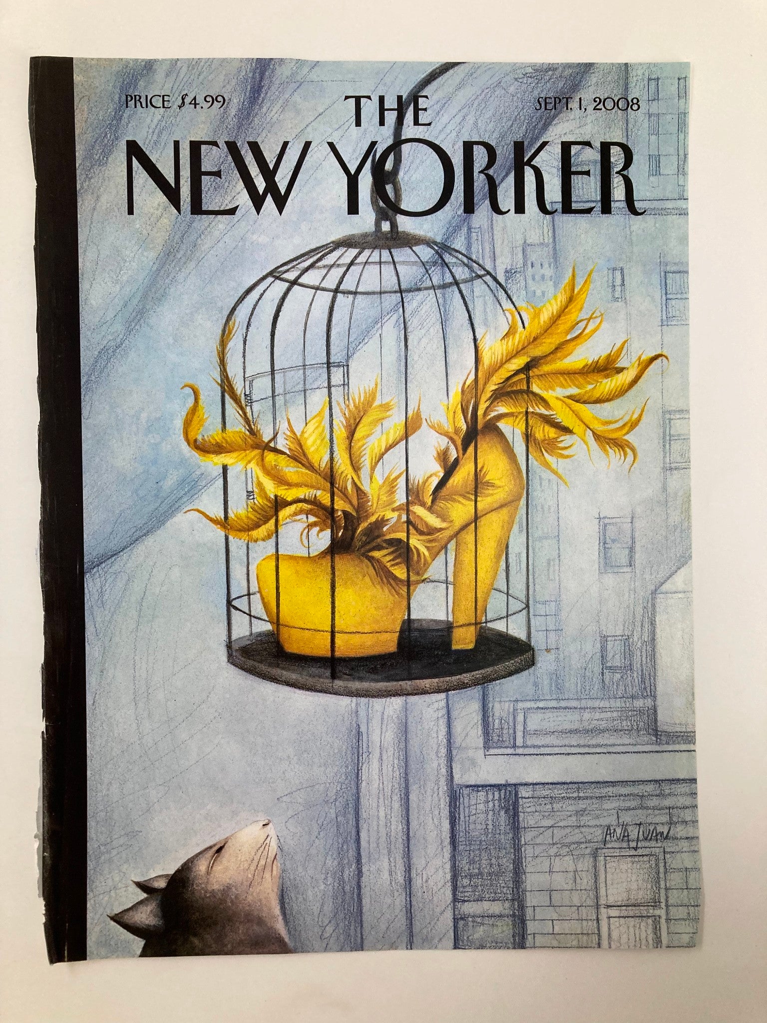 COVER ONLY The New Yorker September 1 2008 Object of Desire by Ana Juan