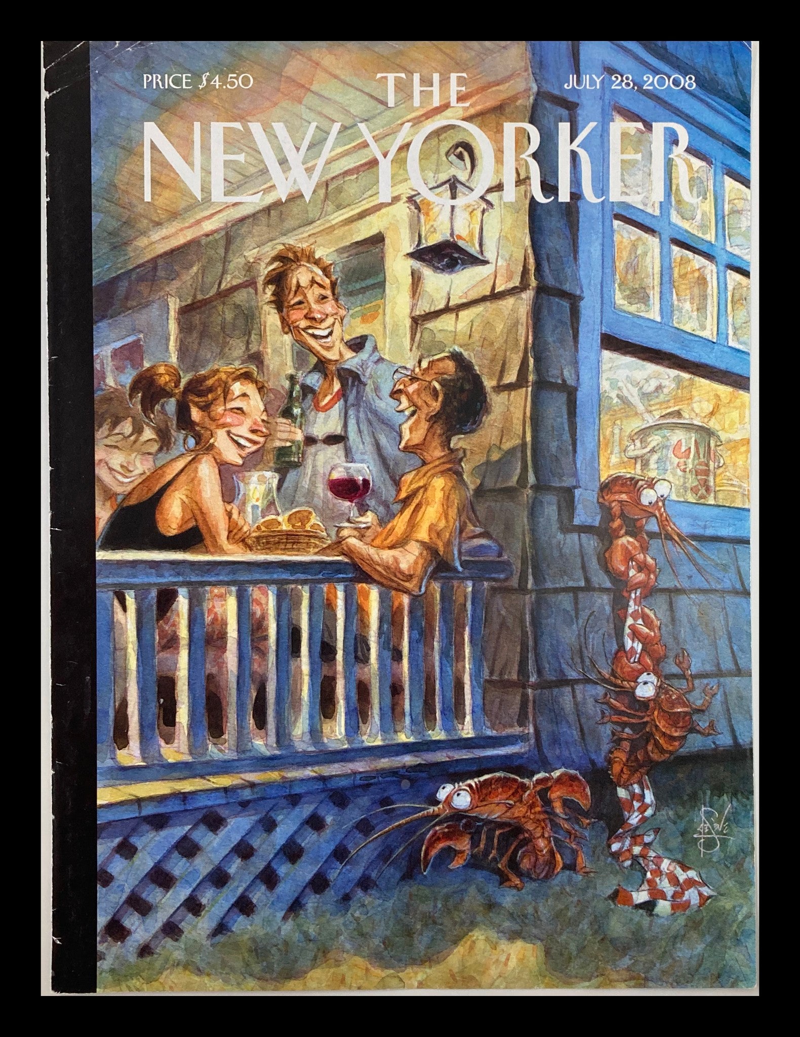 COVER ONLY The New Yorker July 28 2008 Summer Getaway by Peter de Seve