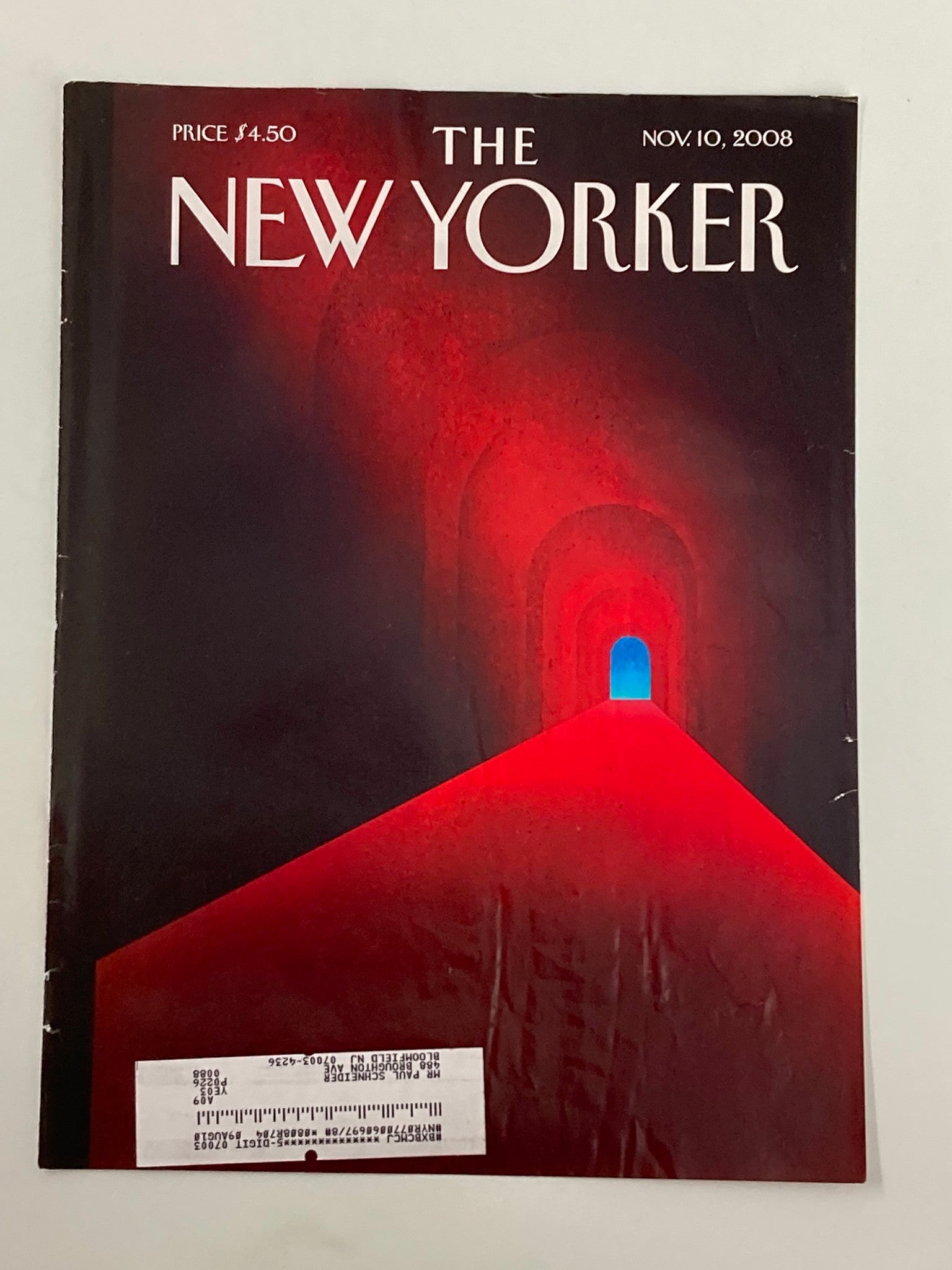 COVER ONLY The New Yorker November 10 2008 A Very Long Tunnel by Bryan Stauffer