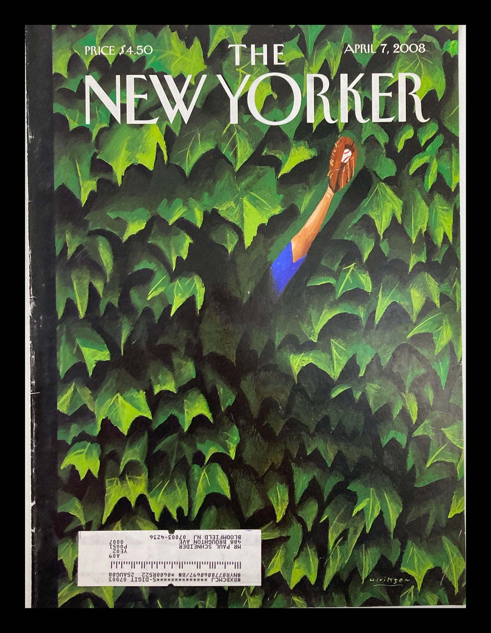 COVER ONLY The New Yorker April 7 2008 Lost and Found by Mark Ulriksen