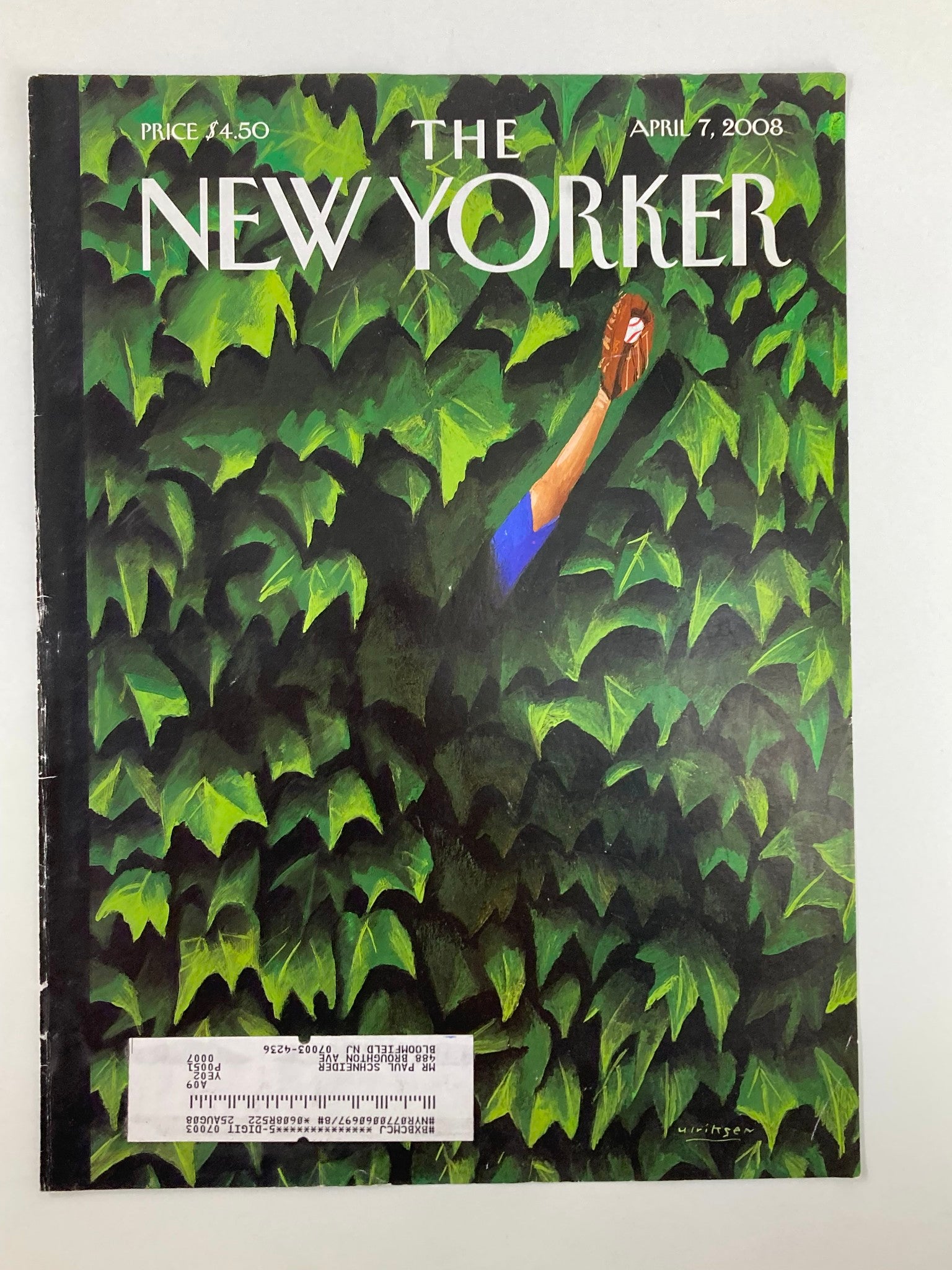 COVER ONLY The New Yorker April 7 2008 Lost and Found by Mark Ulriksen