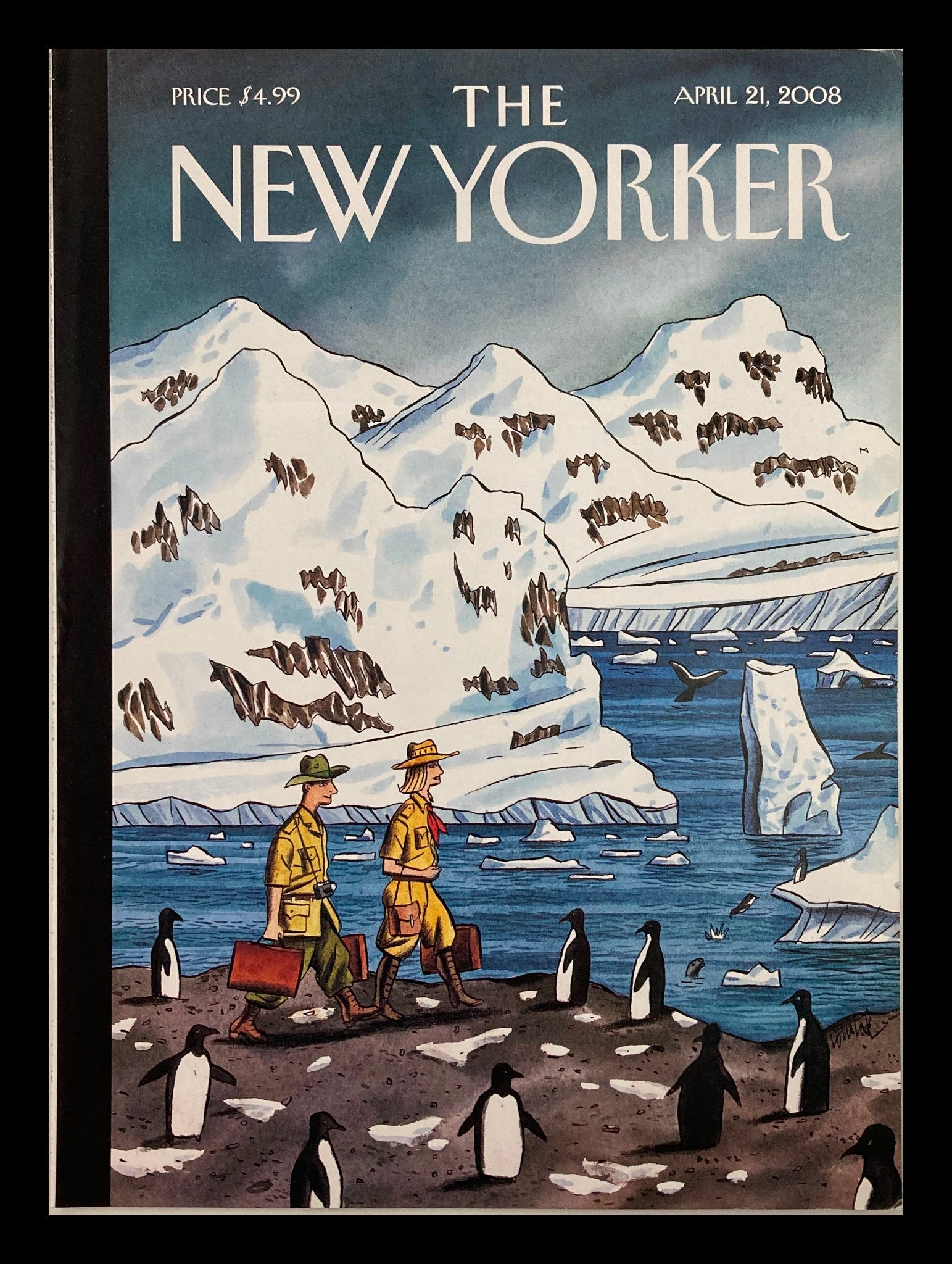 COVER ONLY The New Yorker April 21 2008 On the Move by Jacques de Loustal