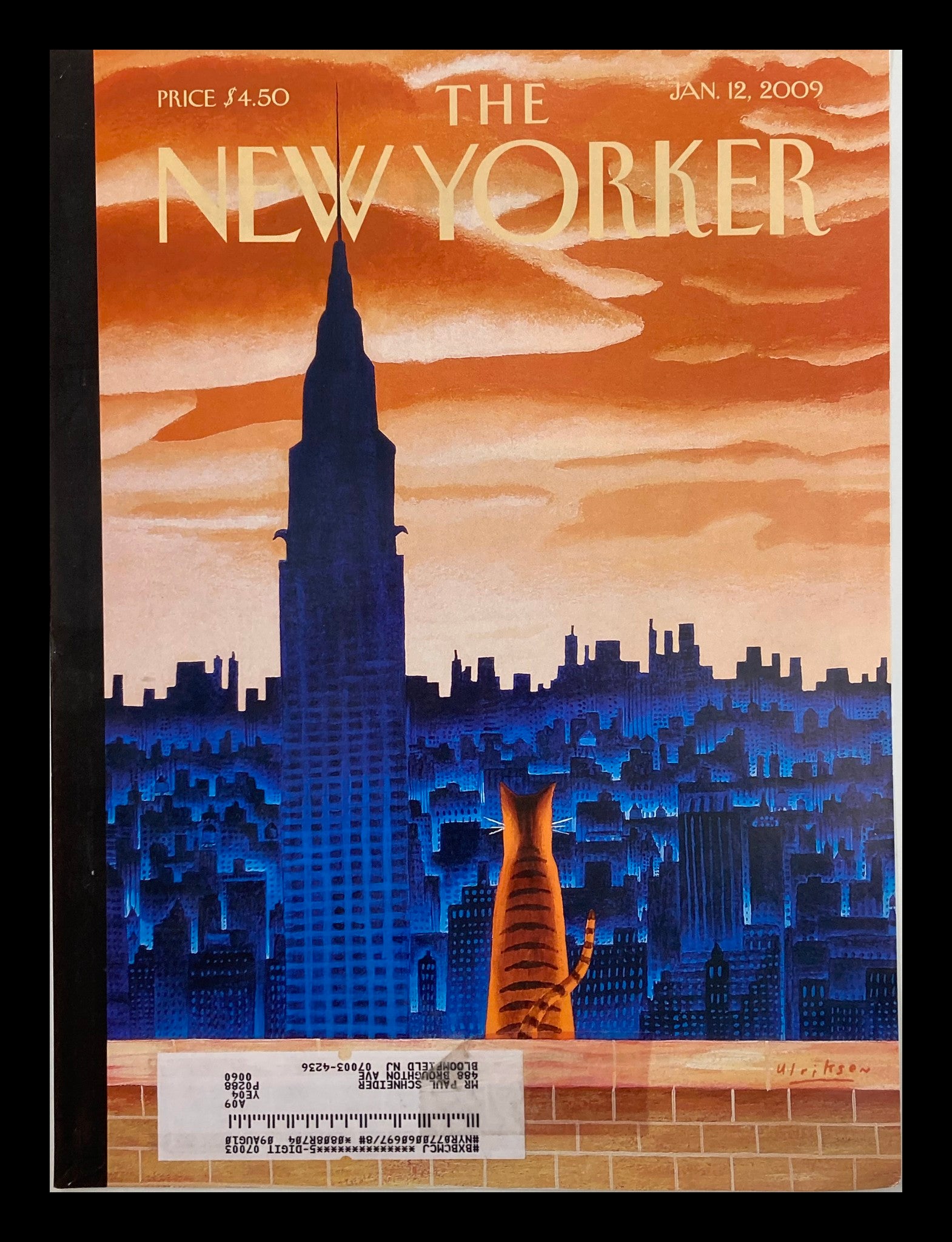 COVER ONLY The New Yorker January 12 2009 The High Life by Mark Ulriksen