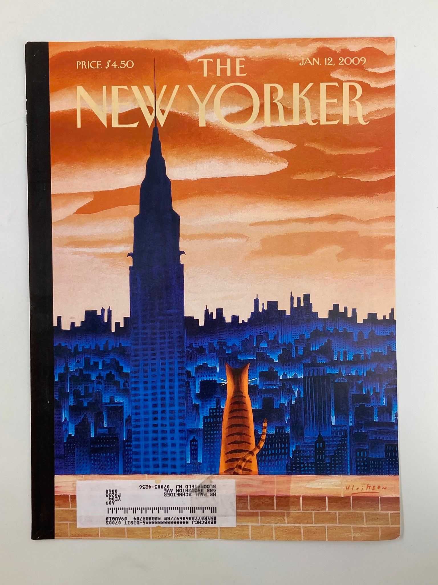 COVER ONLY The New Yorker January 12 2009 The High Life by Mark Ulriksen