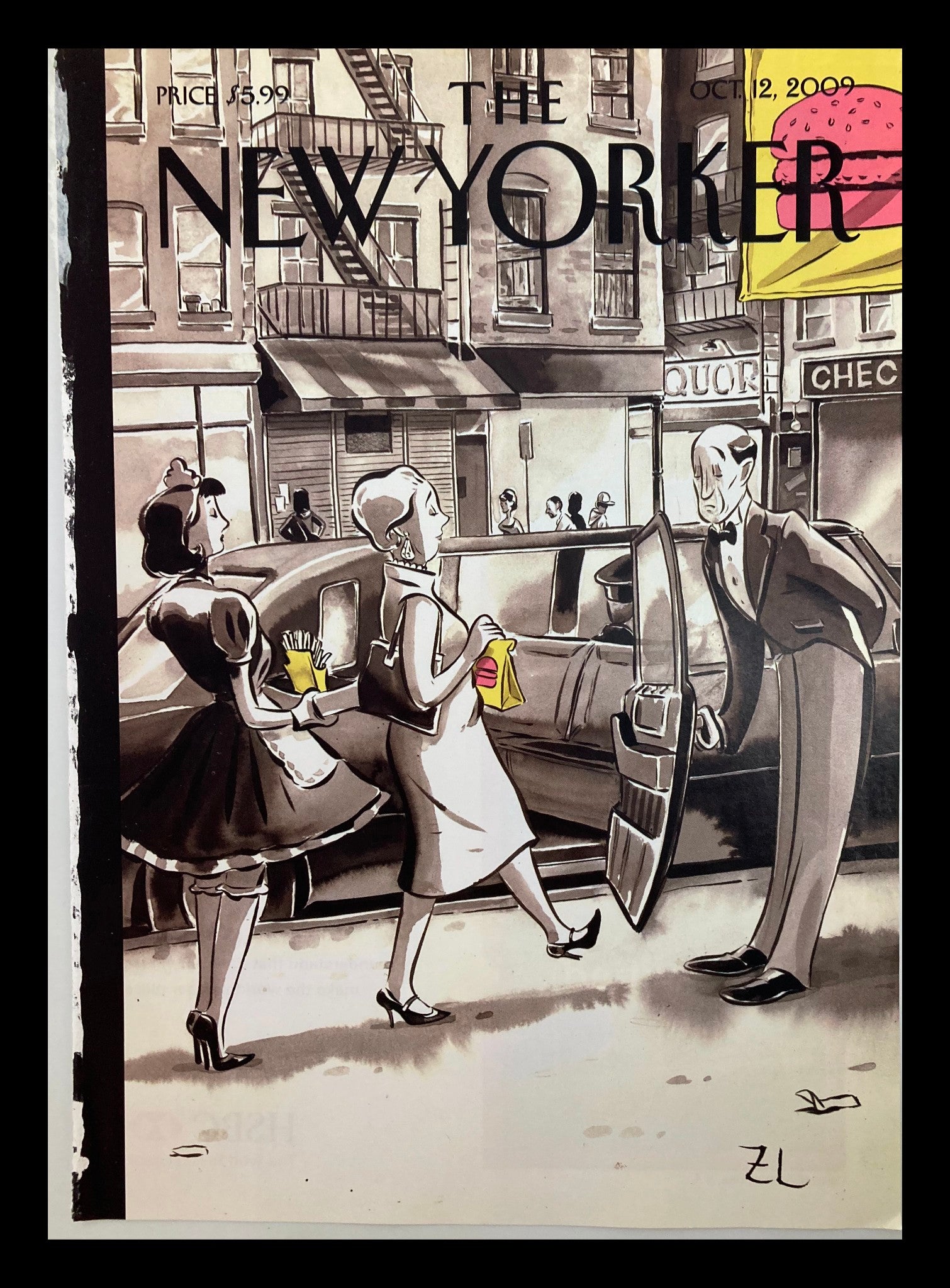 COVER ONLY The New Yorker October 12 2009 The Food Chain by Zohar Lazar