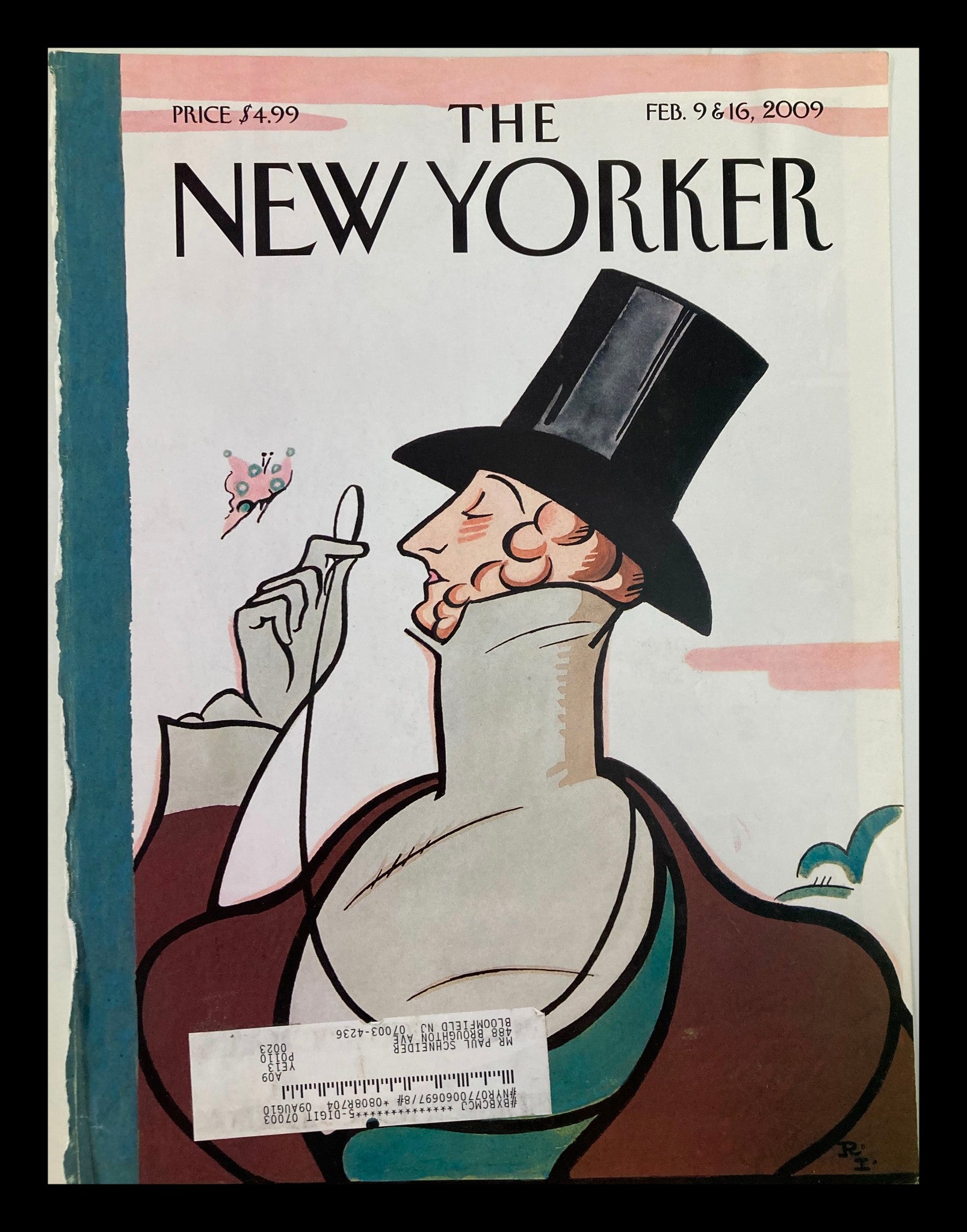 COVER ONLY The New Yorker February 9 & 16 2009 Eustace Tilley by Rea Irvin