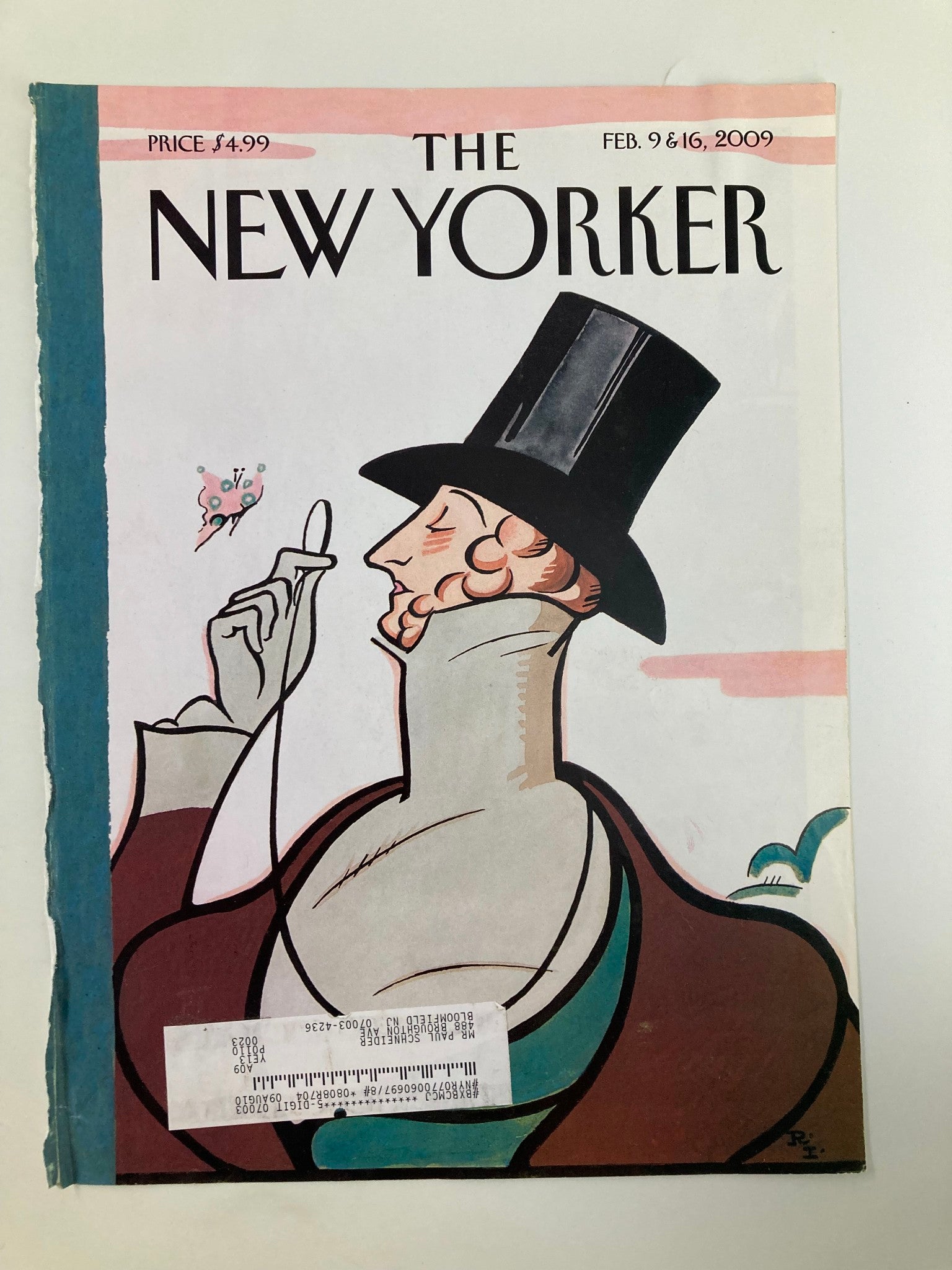 COVER ONLY The New Yorker February 9 & 16 2009 Eustace Tilley by Rea Irvin