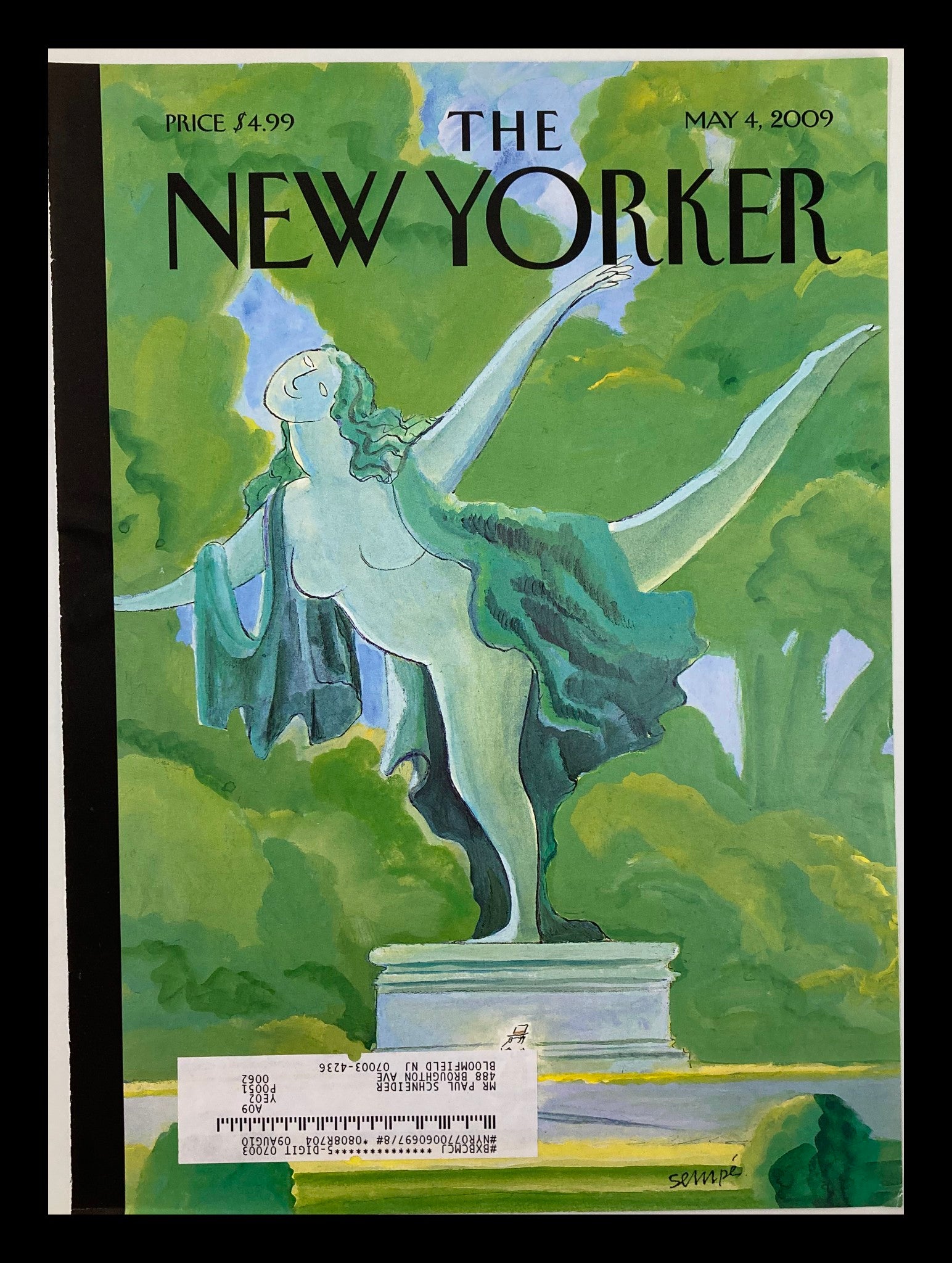 COVER ONLY The New Yorker May 4 2009 Power and Grace by Jean-Jacques Sempe