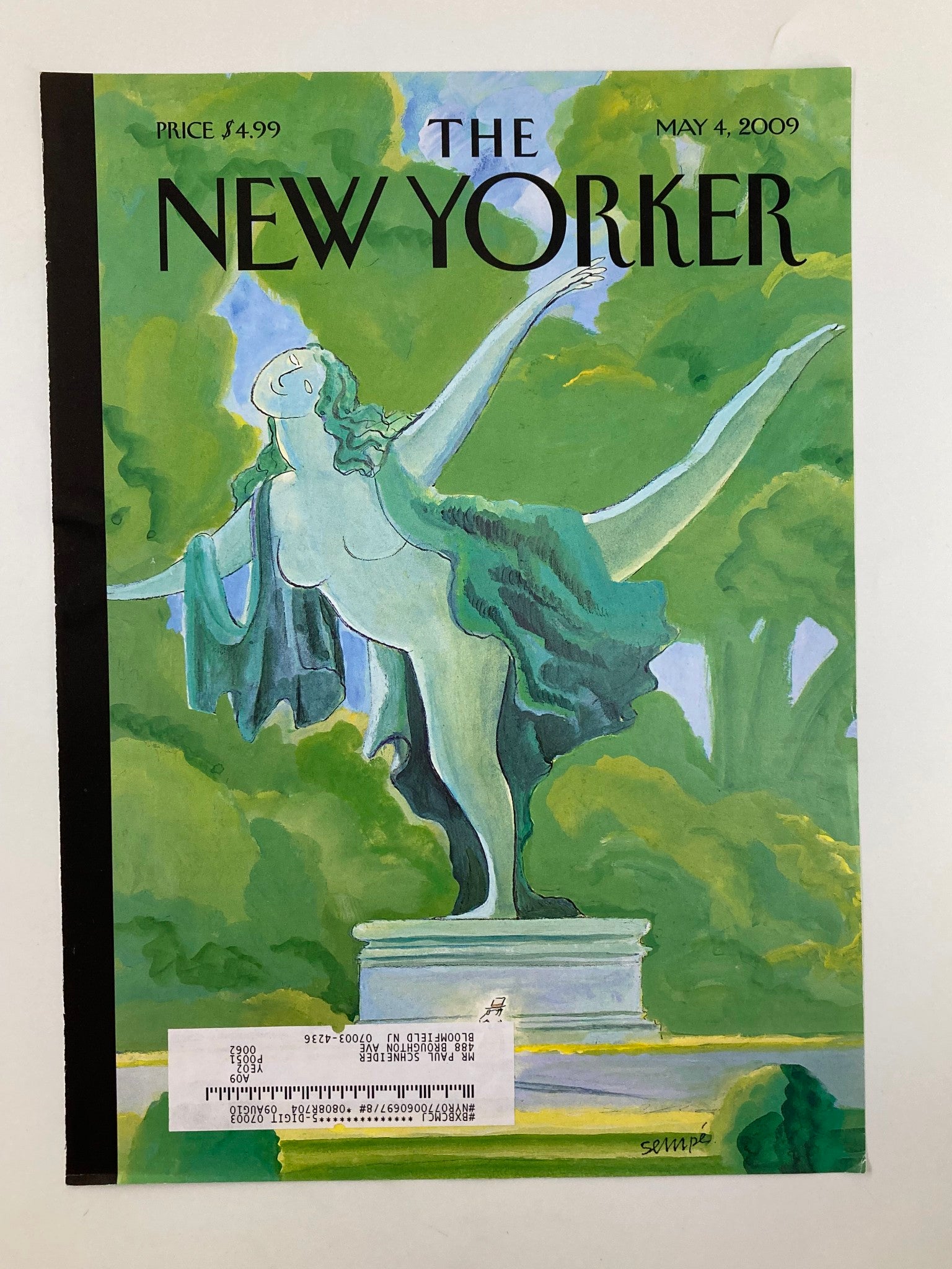 COVER ONLY The New Yorker May 4 2009 Power and Grace by Jean-Jacques Sempe